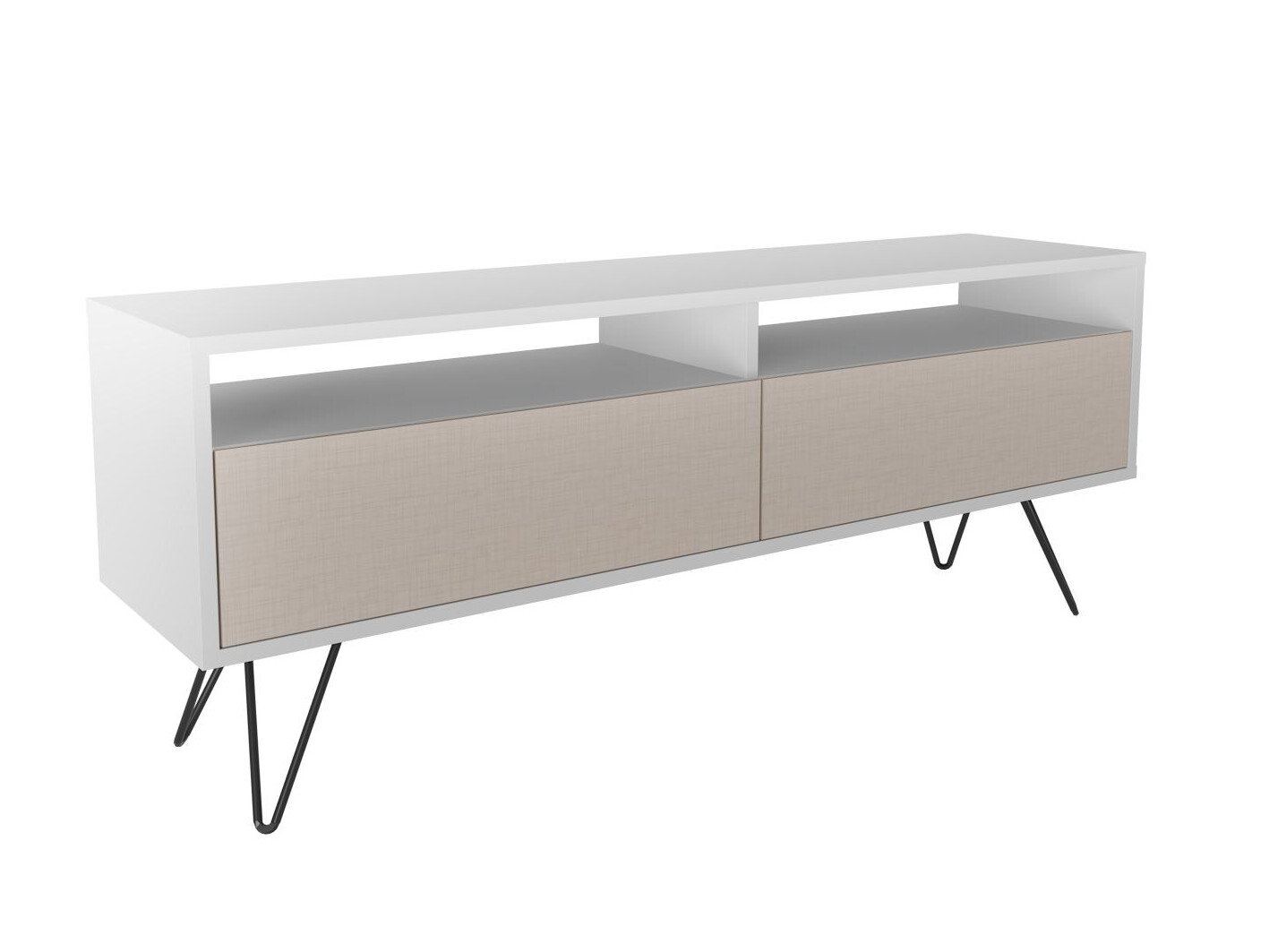 TV komoda Asheboro 215 (Belo + Bež)