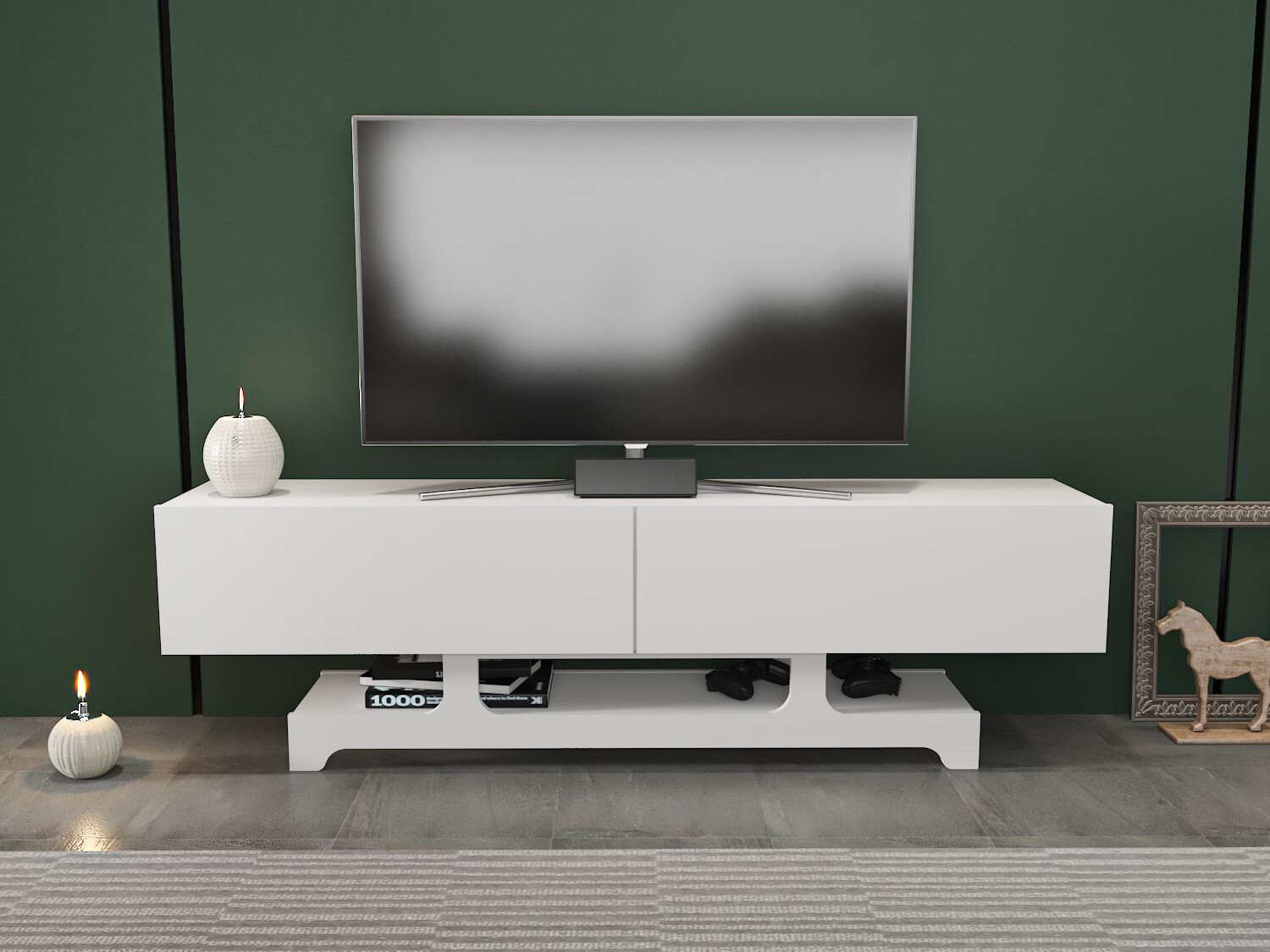 TV komoda Asheboro 216 (Belo)