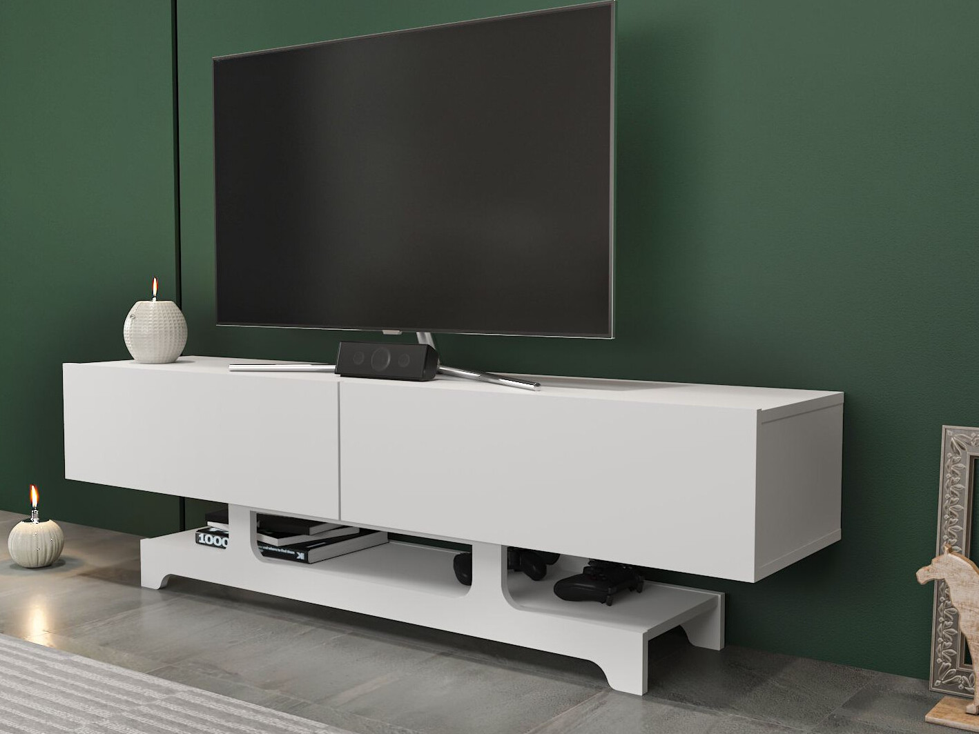 TV komoda Asheboro 216 (Belo)