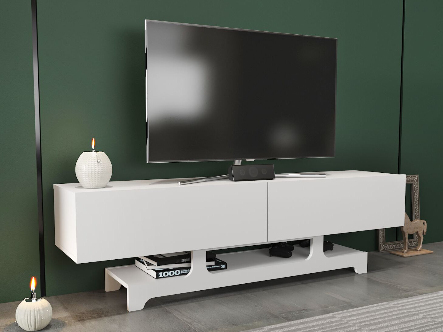 TV komoda Asheboro 216 (Belo)