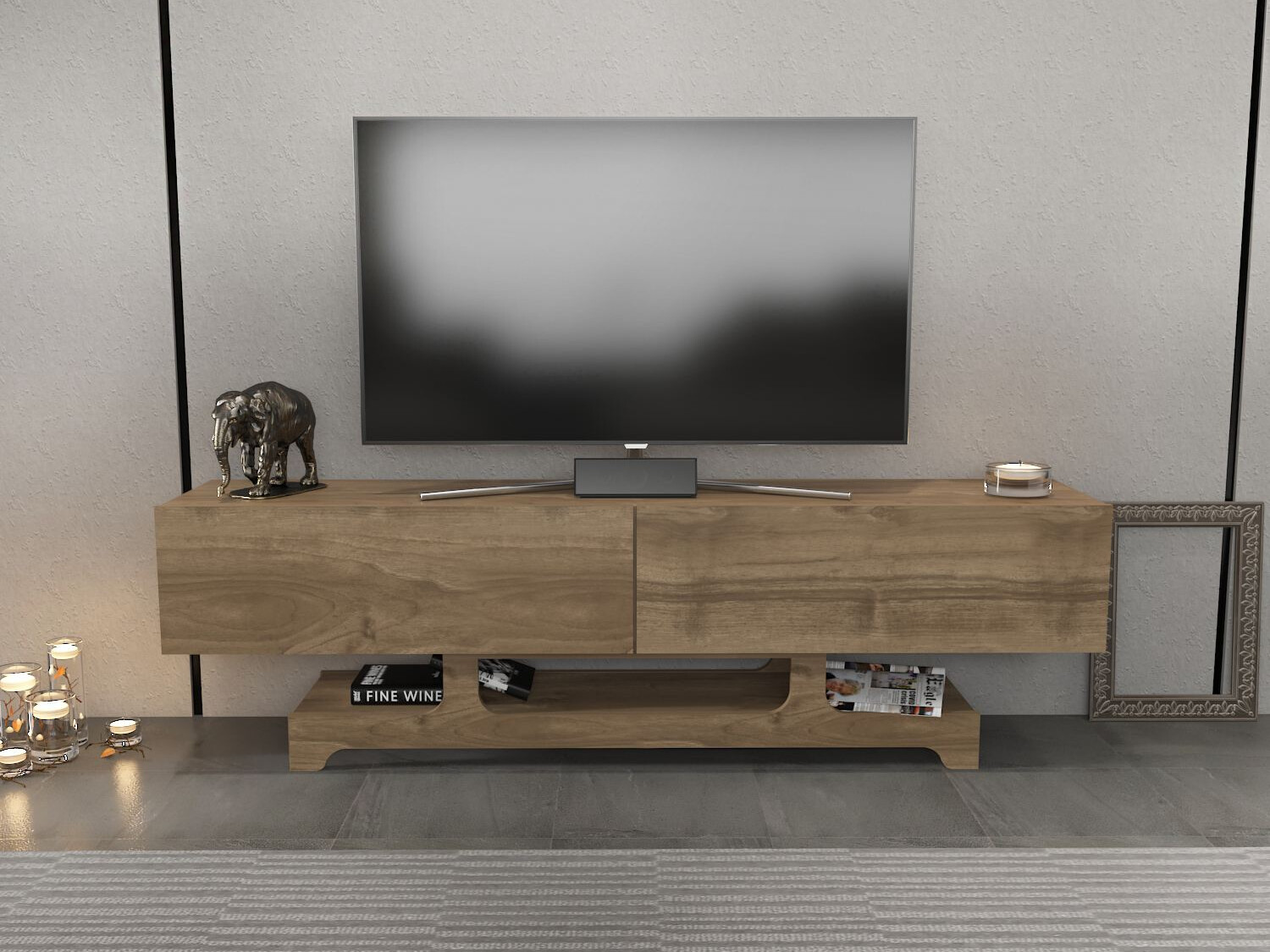 TV komoda Asheboro 216 (Svetli orah)