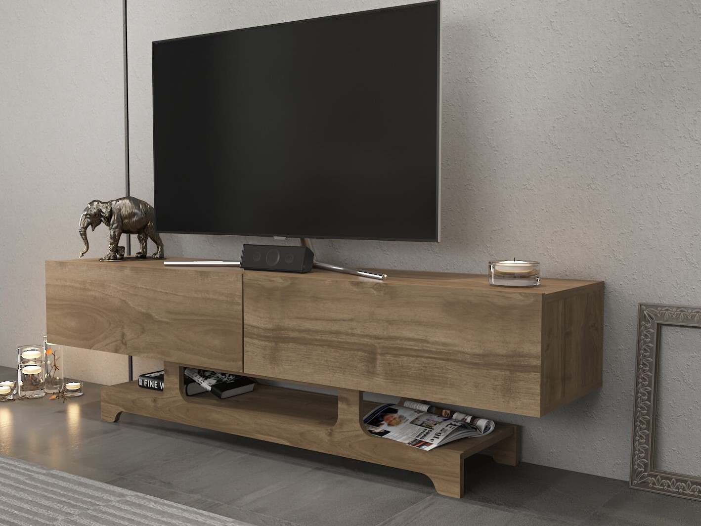 TV komoda Asheboro 216 (Svetli orah)