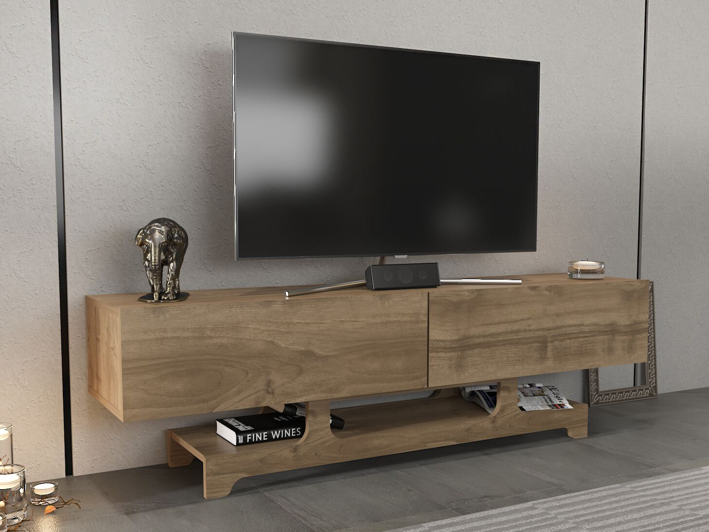 TV komoda Asheboro 216 (Svetli orah)