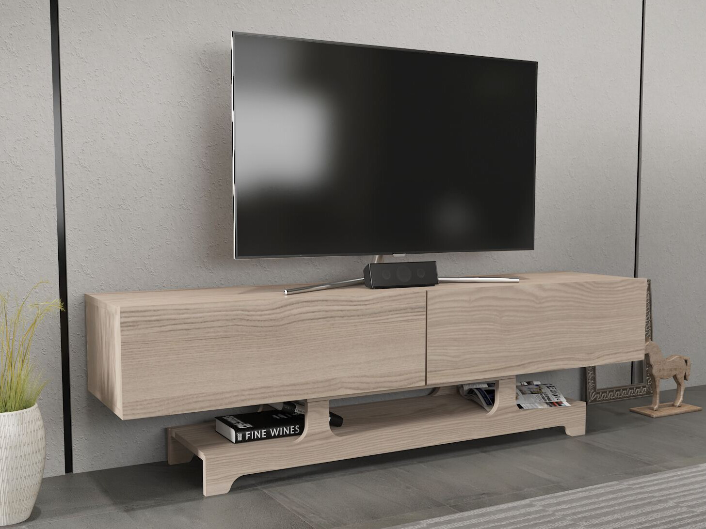 TV komoda Asheboro 216 (Svetlo drvo)