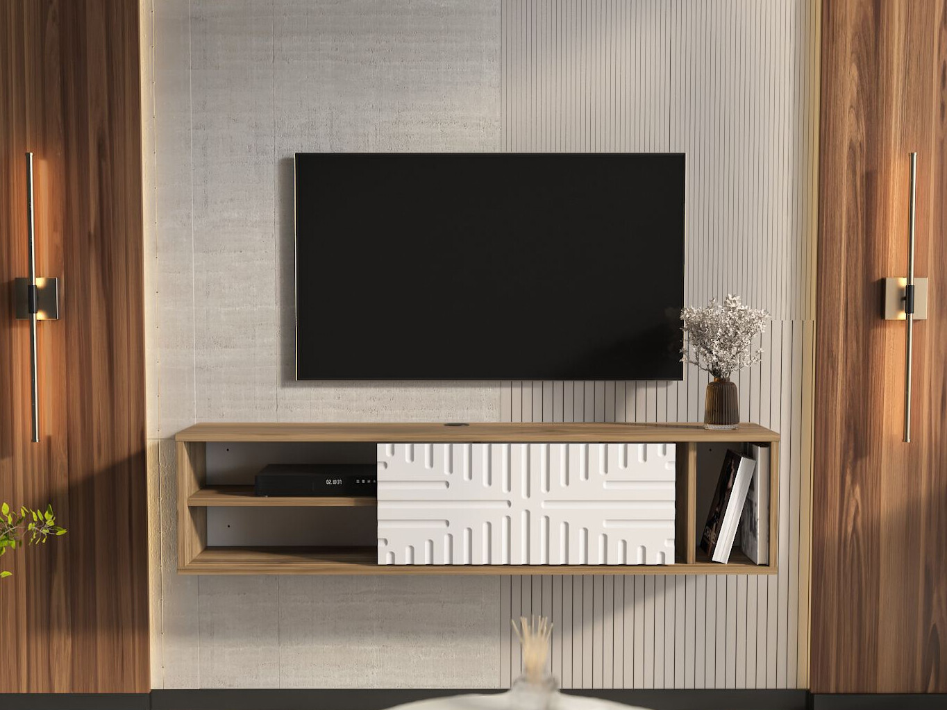 TV komoda Asheboro 217 (Belo + Orah)