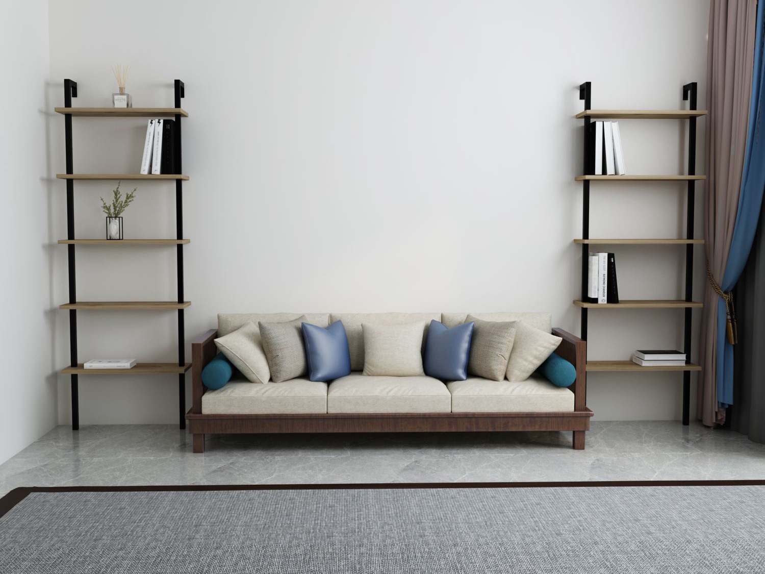 Polica Kailua 1027 (Crno + Orah)