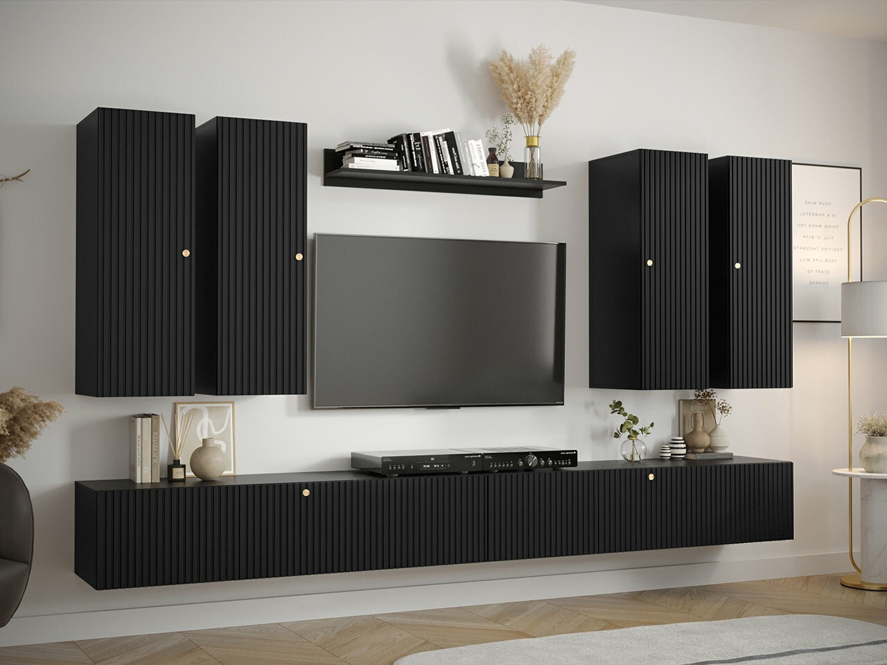 TV komoda Anulio I (Crno)