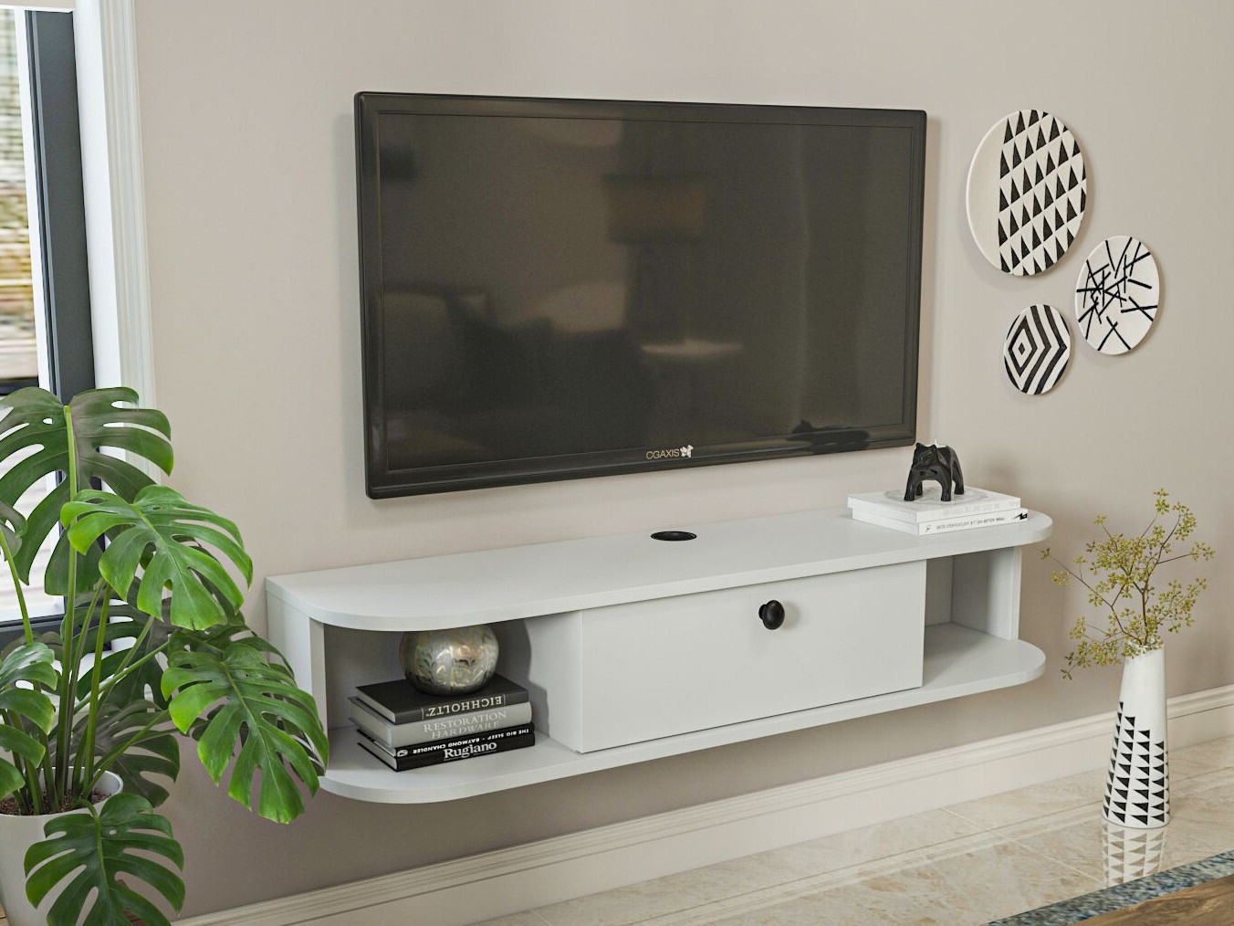 TV komoda Asheboro 212 (Belo)
