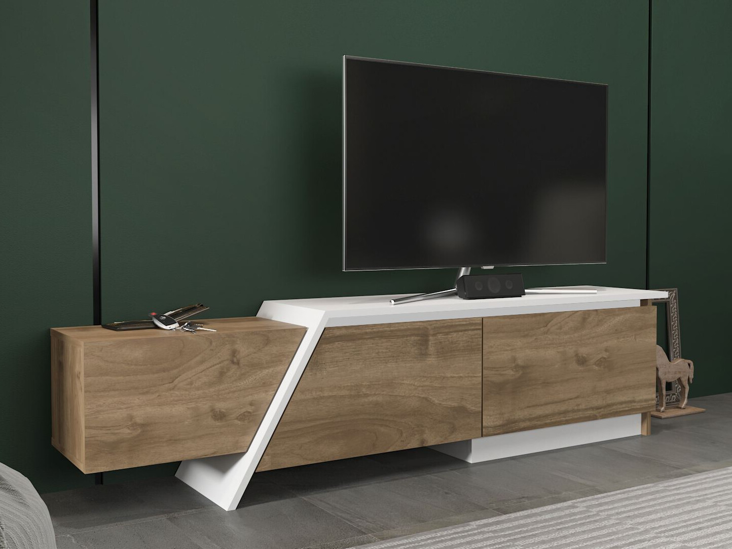 TV komoda Asheboro 219 (Orah + Belo)