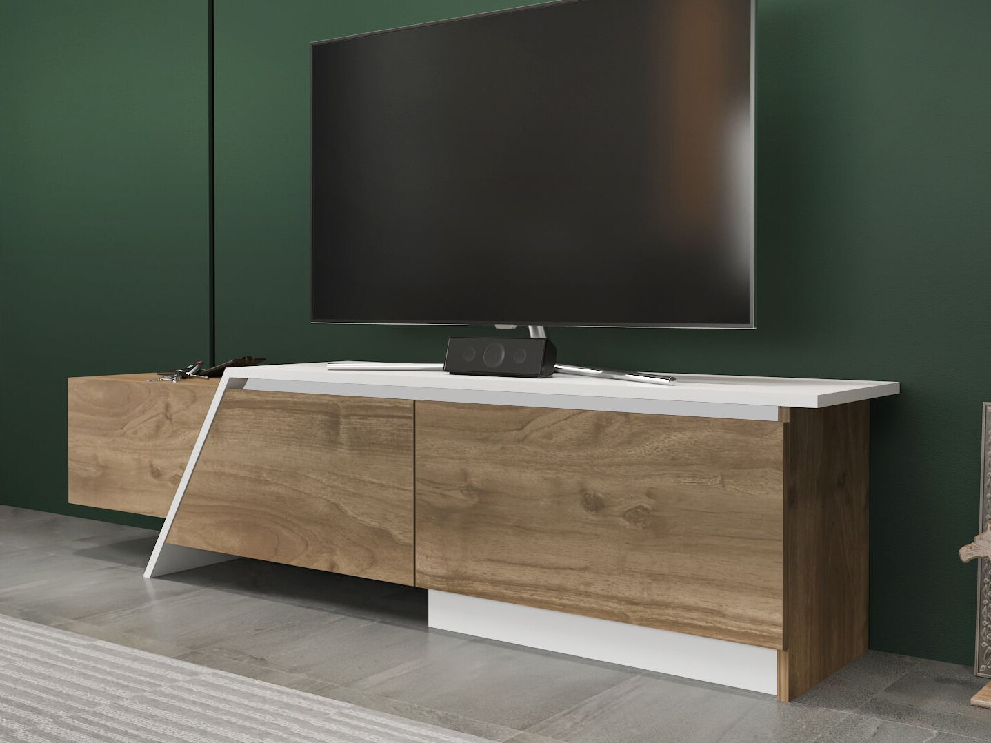 TV komoda Asheboro 219 (Orah + Belo)