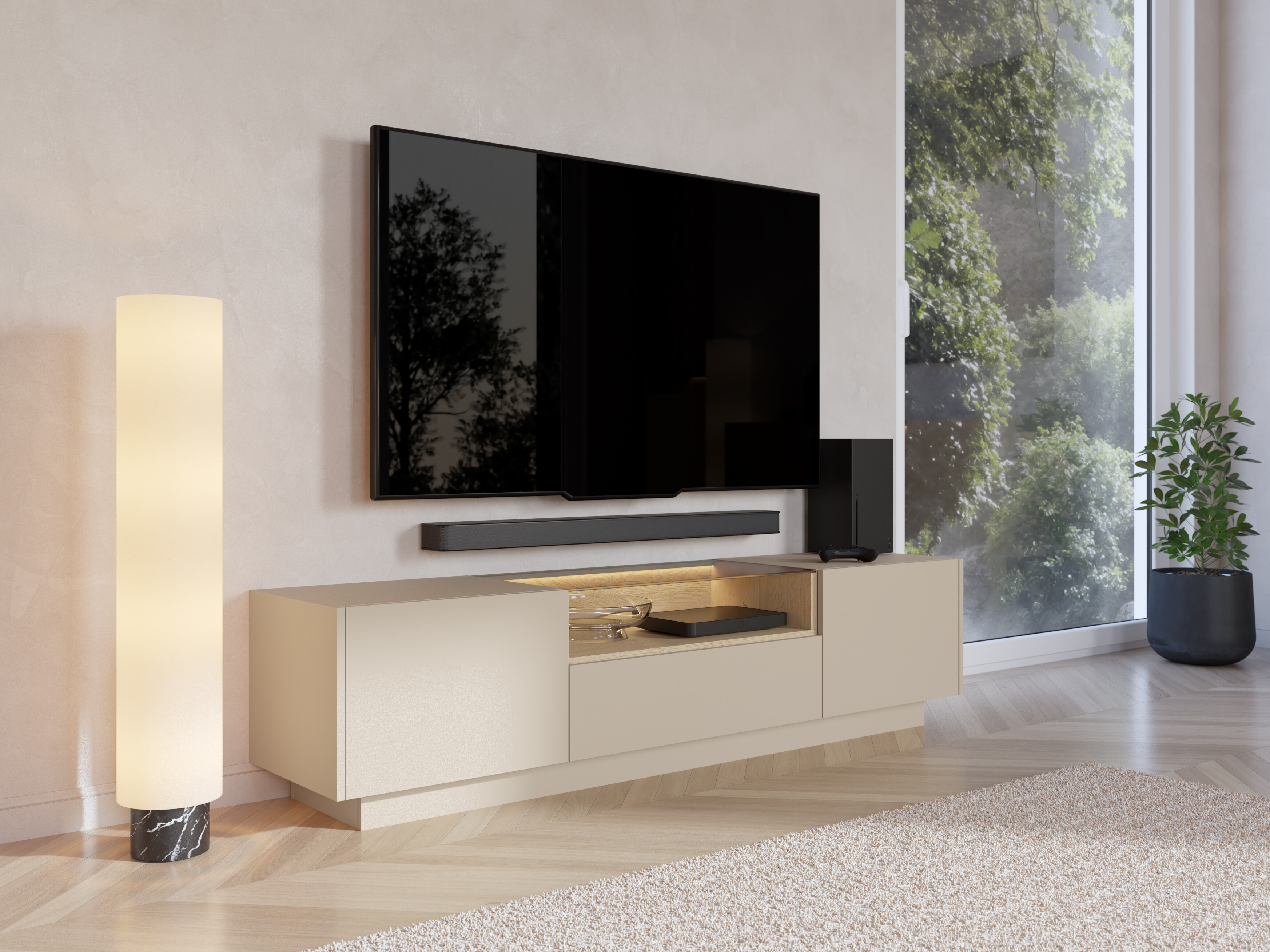 TV komoda Salmeli 102 (Bež)