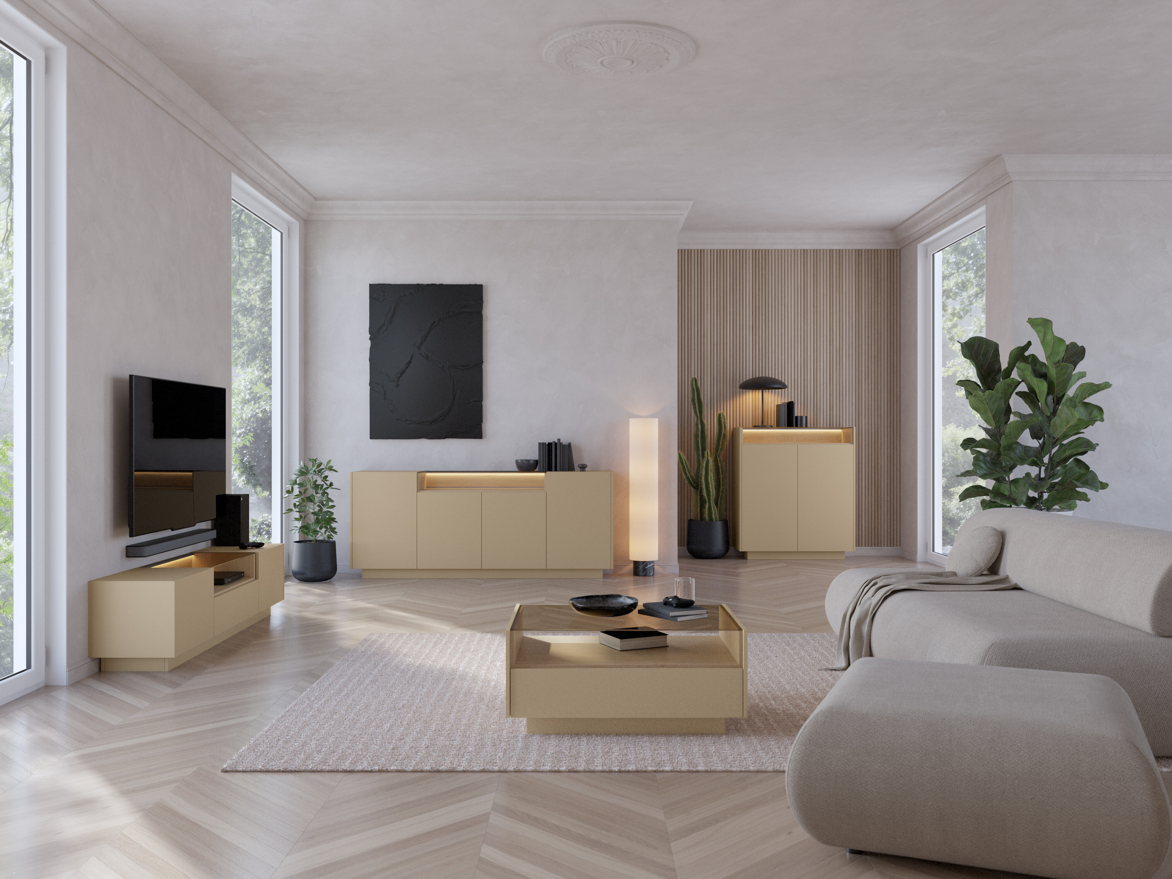 TV komoda Salmeli 102 (Kapućino)