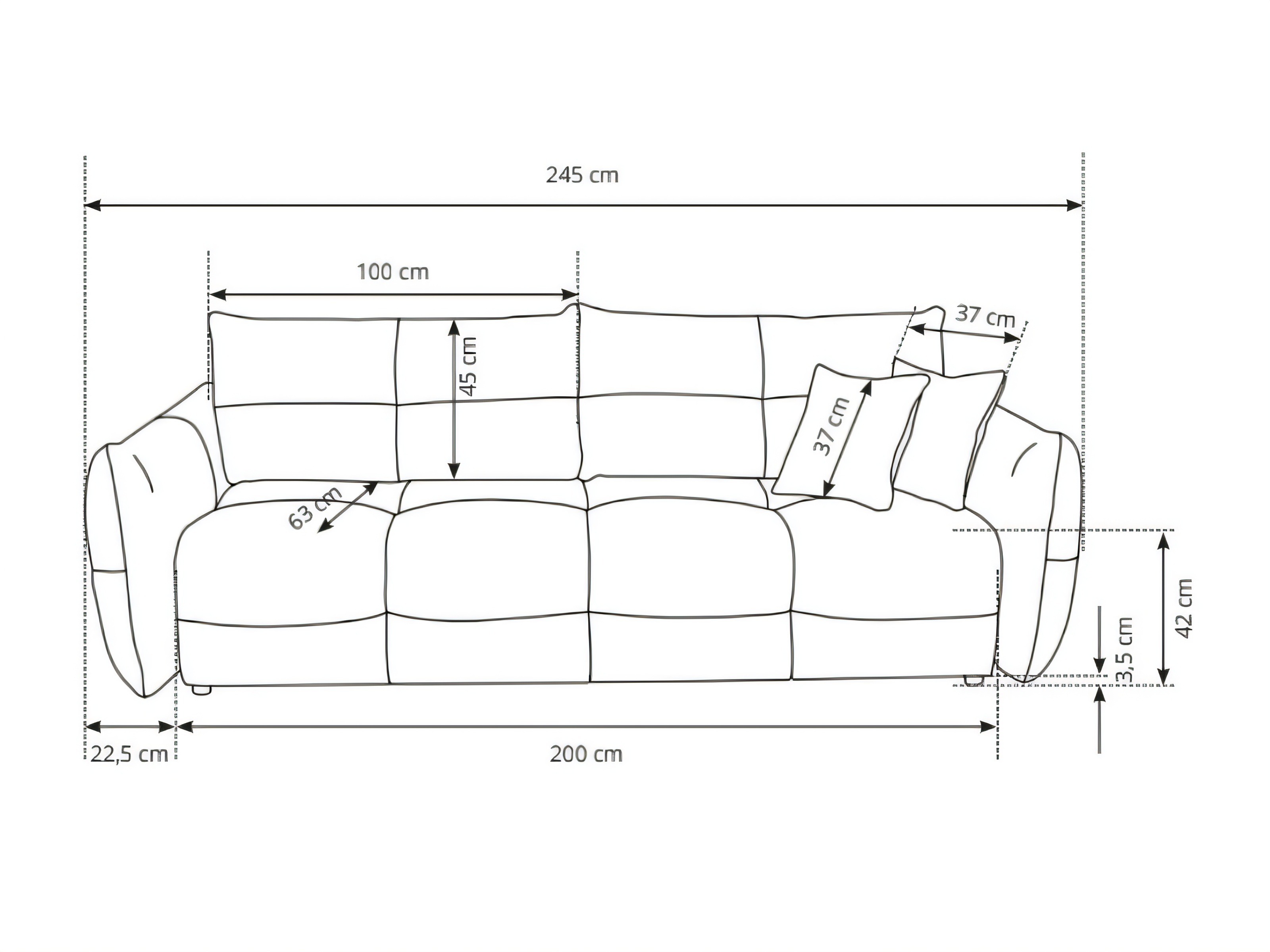 Sofa na razvlačenje Kingston 206 (Wind 22)