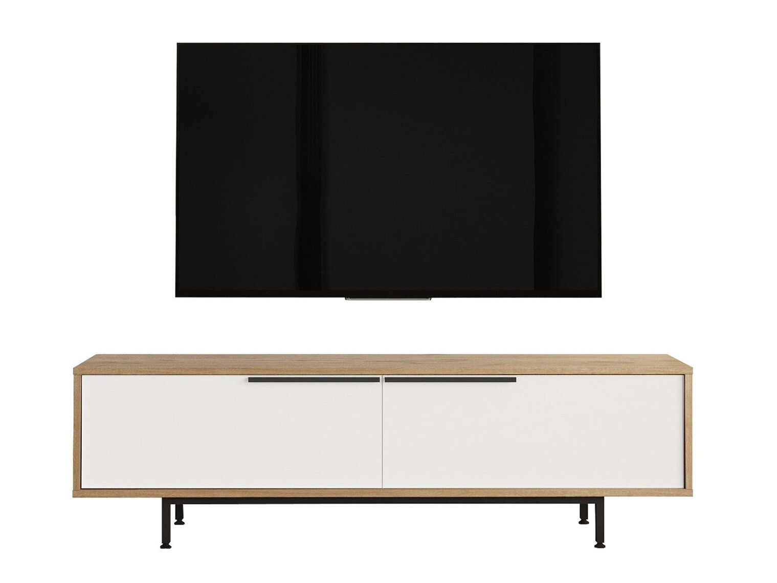 TV komoda Fertore 101 (Hrast + Belo)