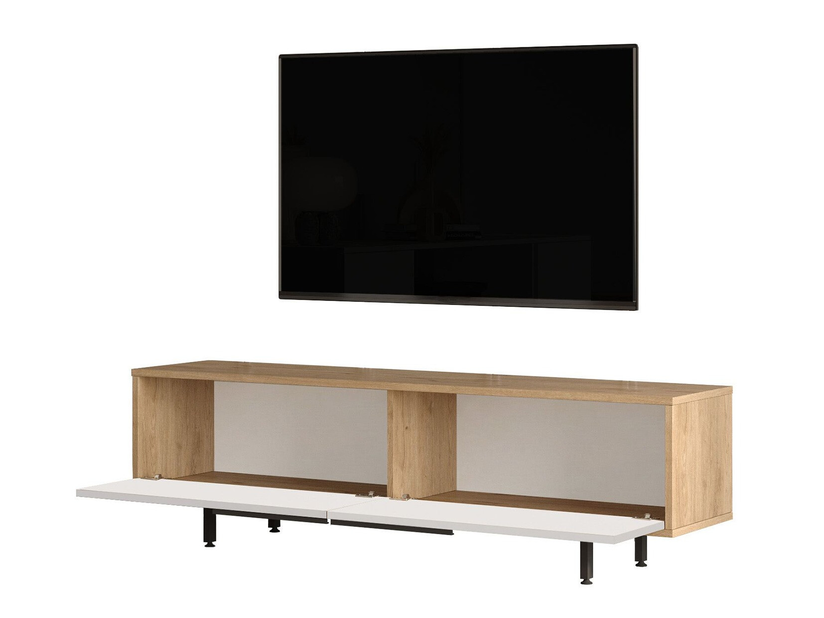 TV komoda Fertore 101 (Hrast + Belo)