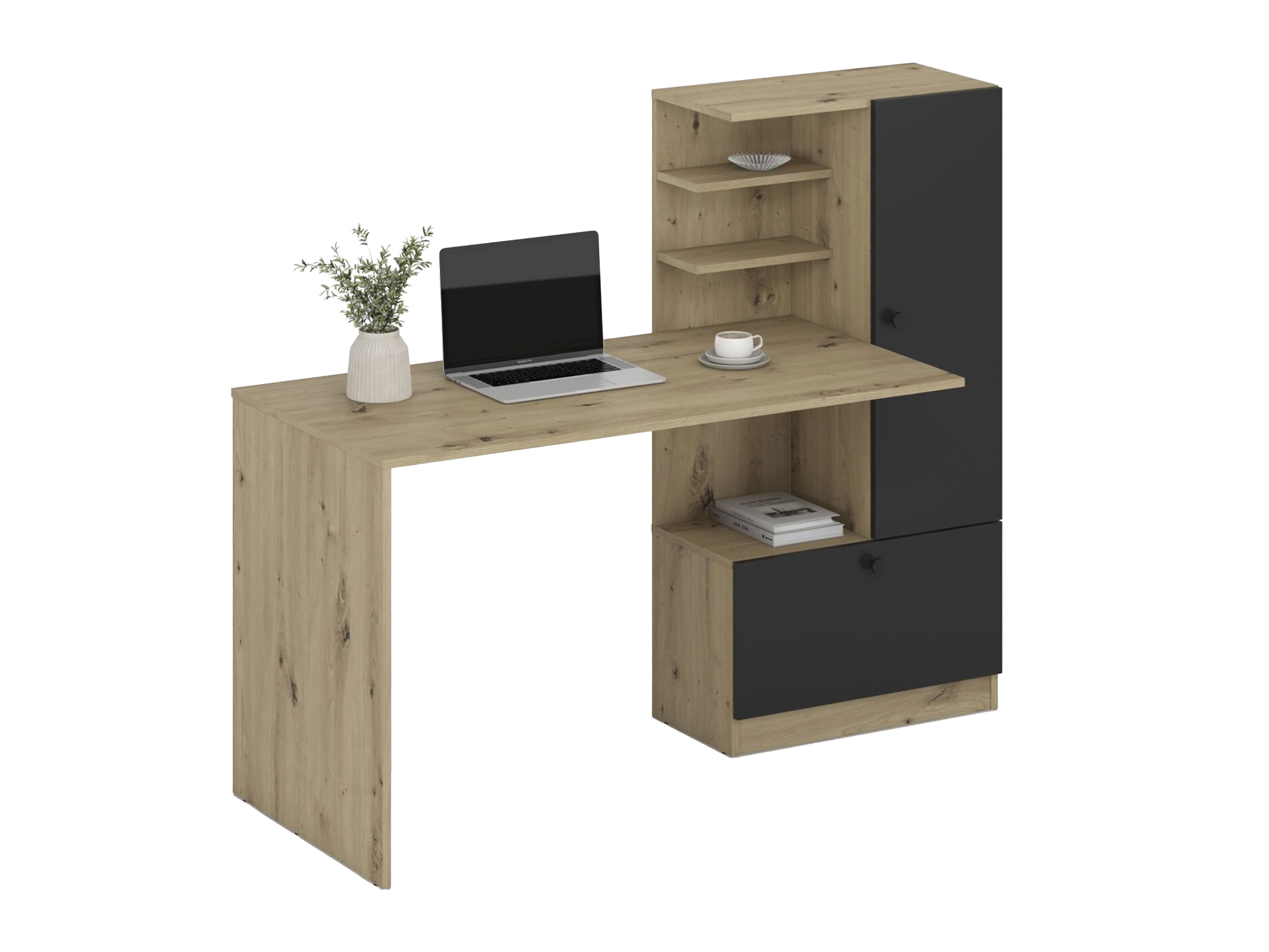 Kancelarijski sto Houston 2148 (Crno + Artisan hrast)
