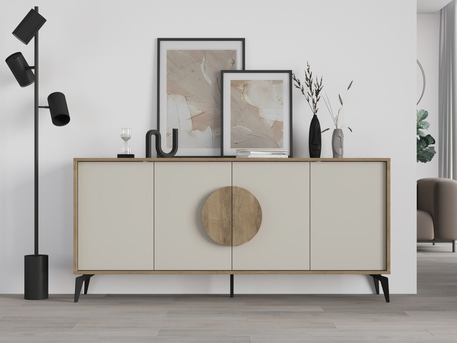 Ormarić Kailua 2794 (Bež + Tamno drvo)