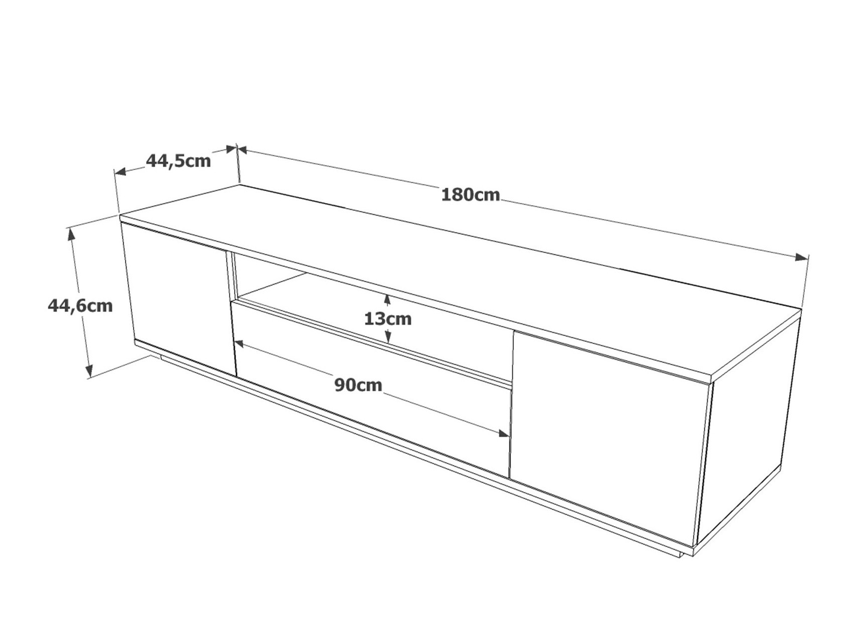 TV komoda Kailua 105 (Belo + Bor)