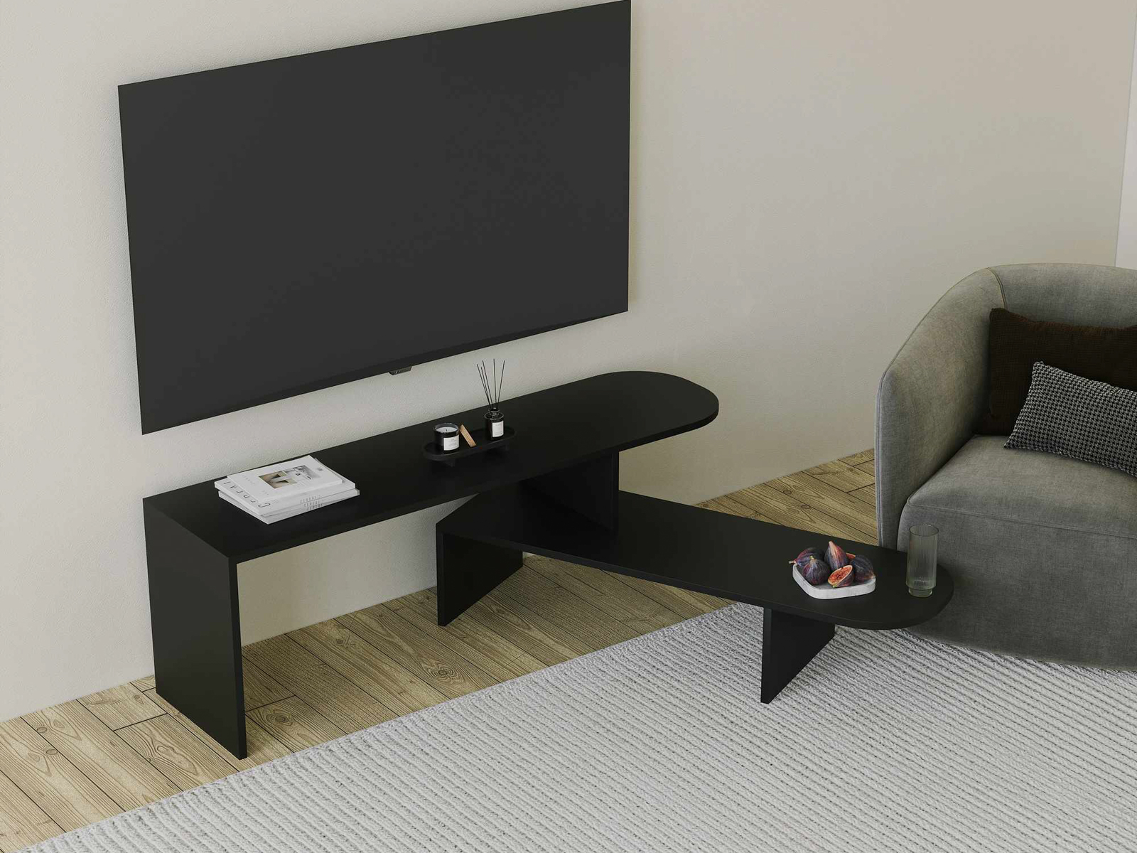 TV komoda Kailua 2818 (Crno)