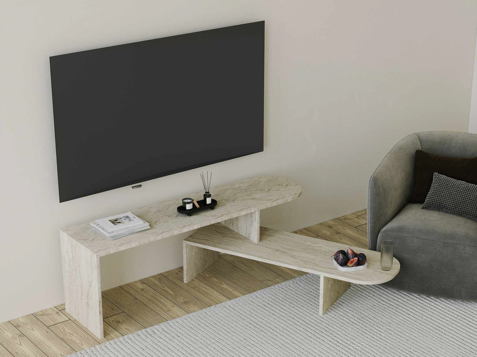 TV komoda Kailua 2818 (Svetli travertin)