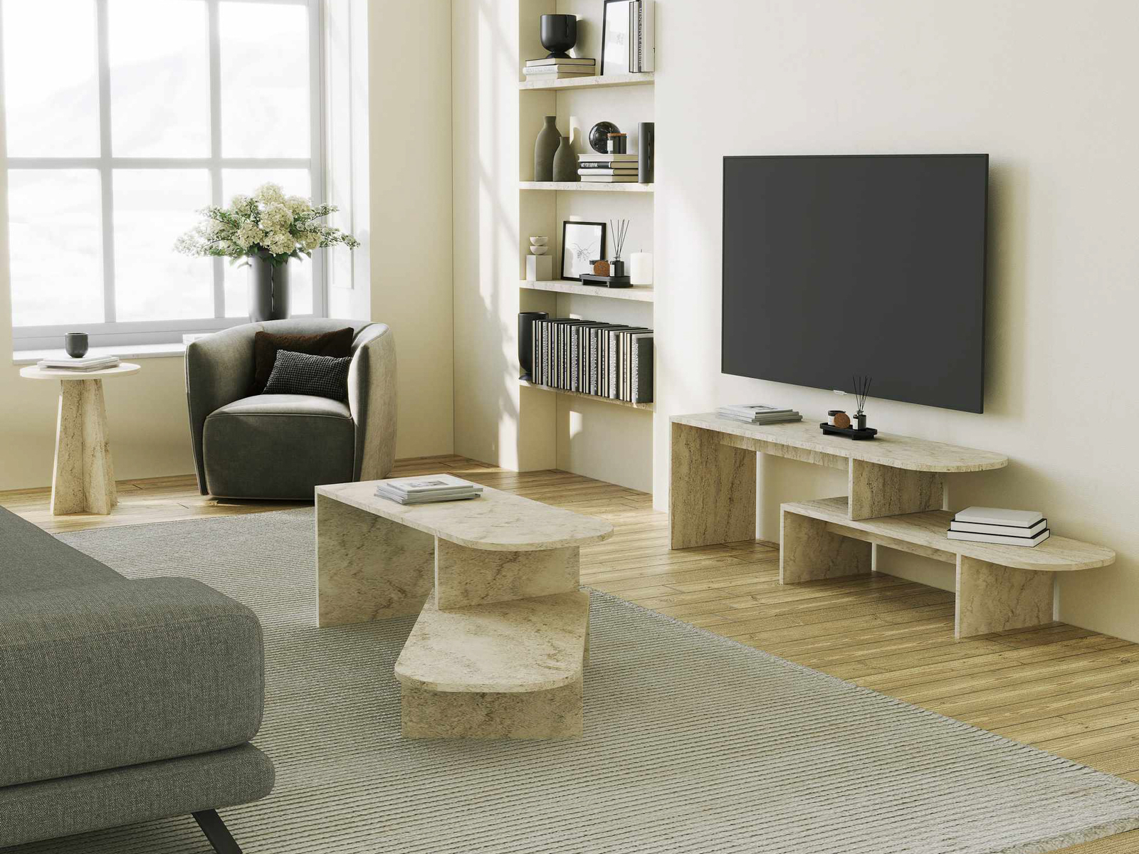 TV komoda Kailua 2818 (Svetli travertin)