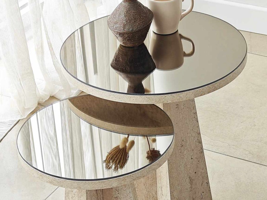 Set pomoćnih stočića Kailua 2821 (Svetli travertin)
