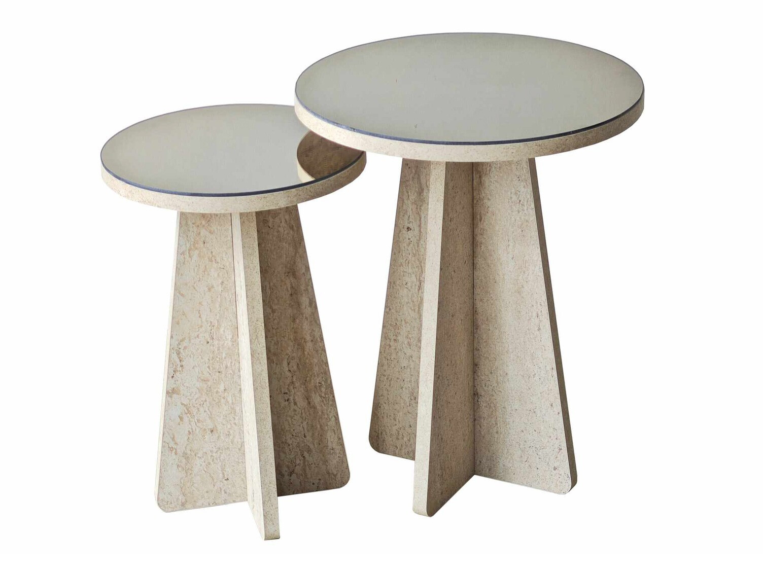 Set pomoćnih stočića Kailua 2821 (Svetli travertin)