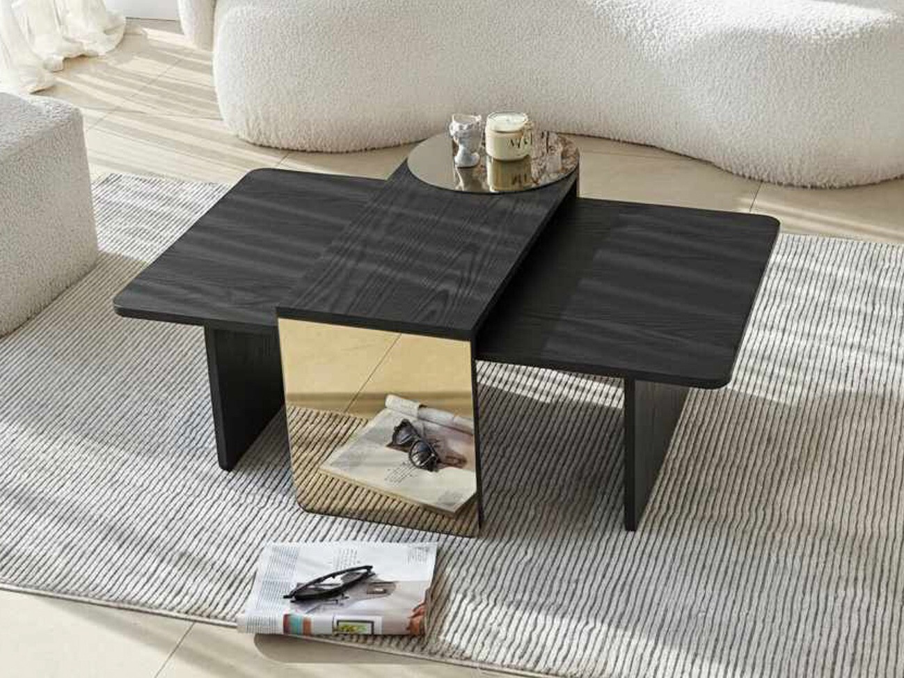Set stočića za kafu Kailua 2822 (Crno)