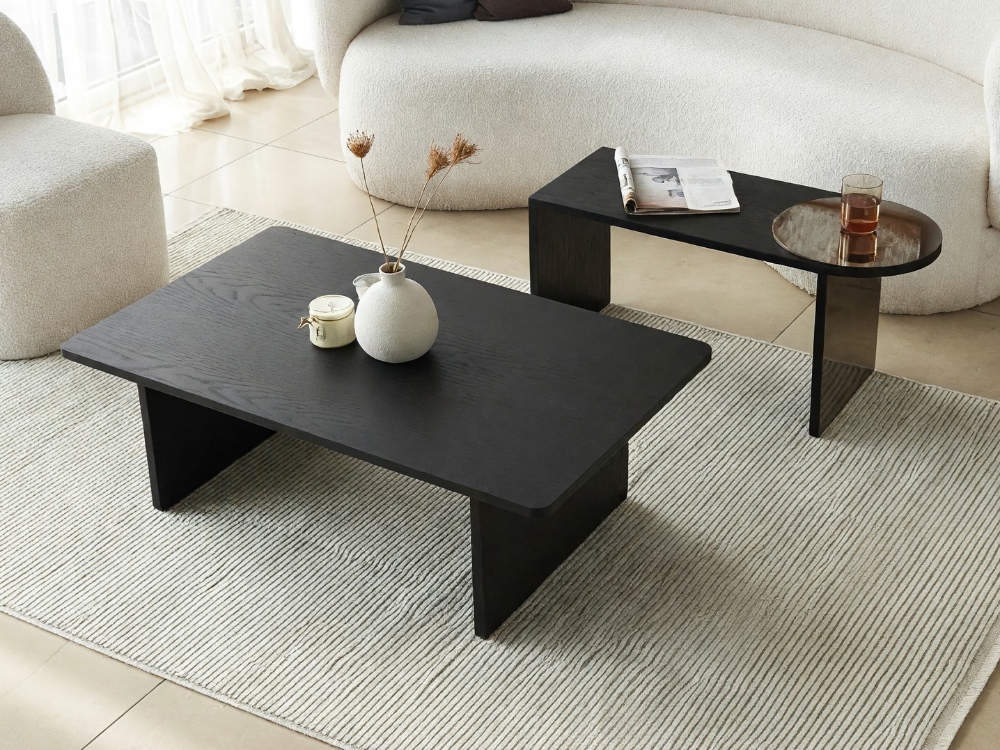 Set stočića za kafu Kailua 2822 (Crno)