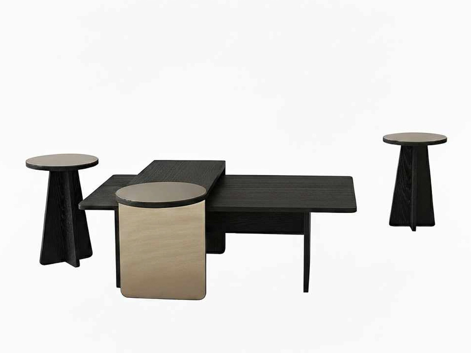 Set stočića za kafu Kailua 2823 (Crno)