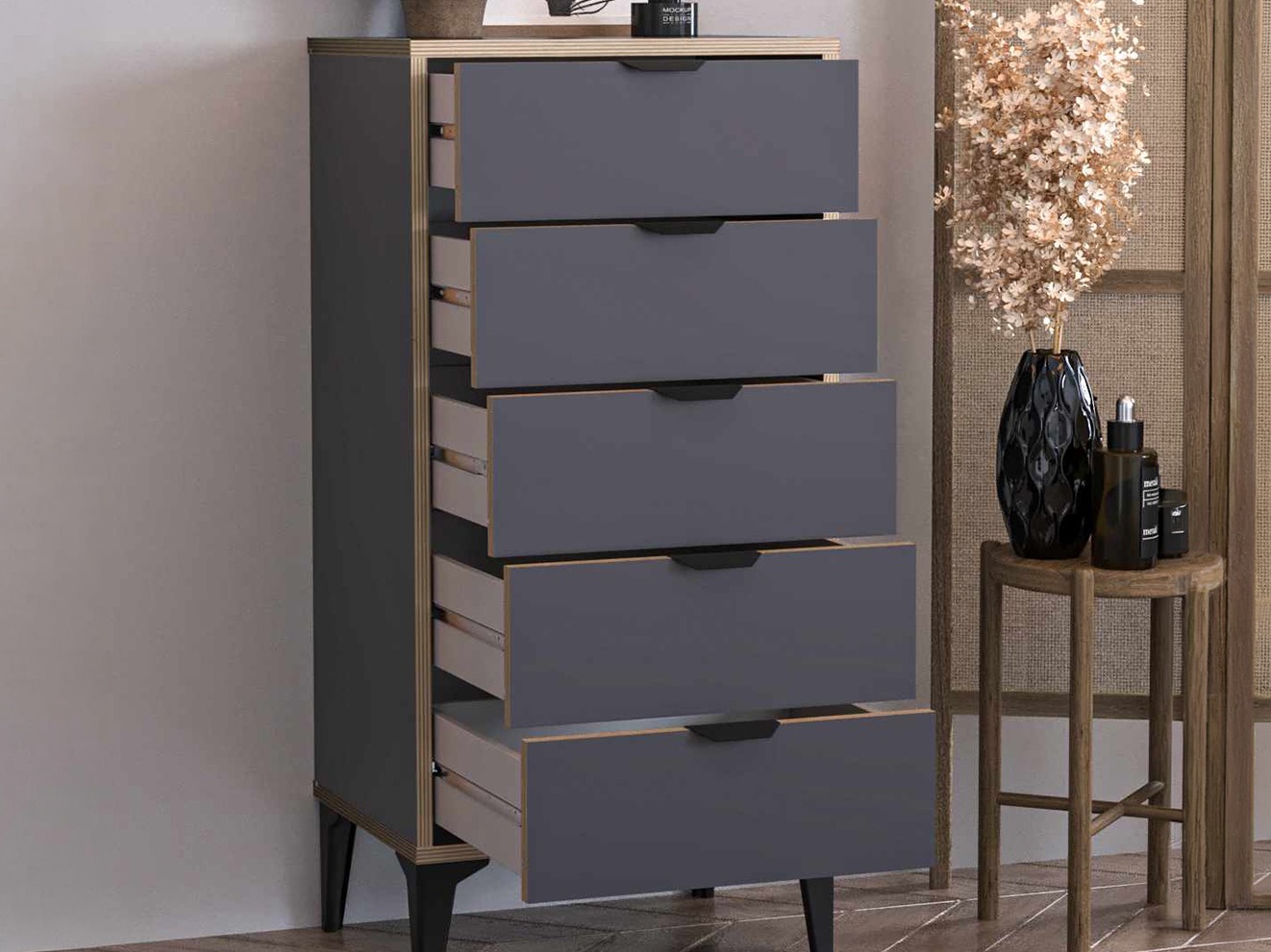 Komoda Elbtalu 107 (Antracit)