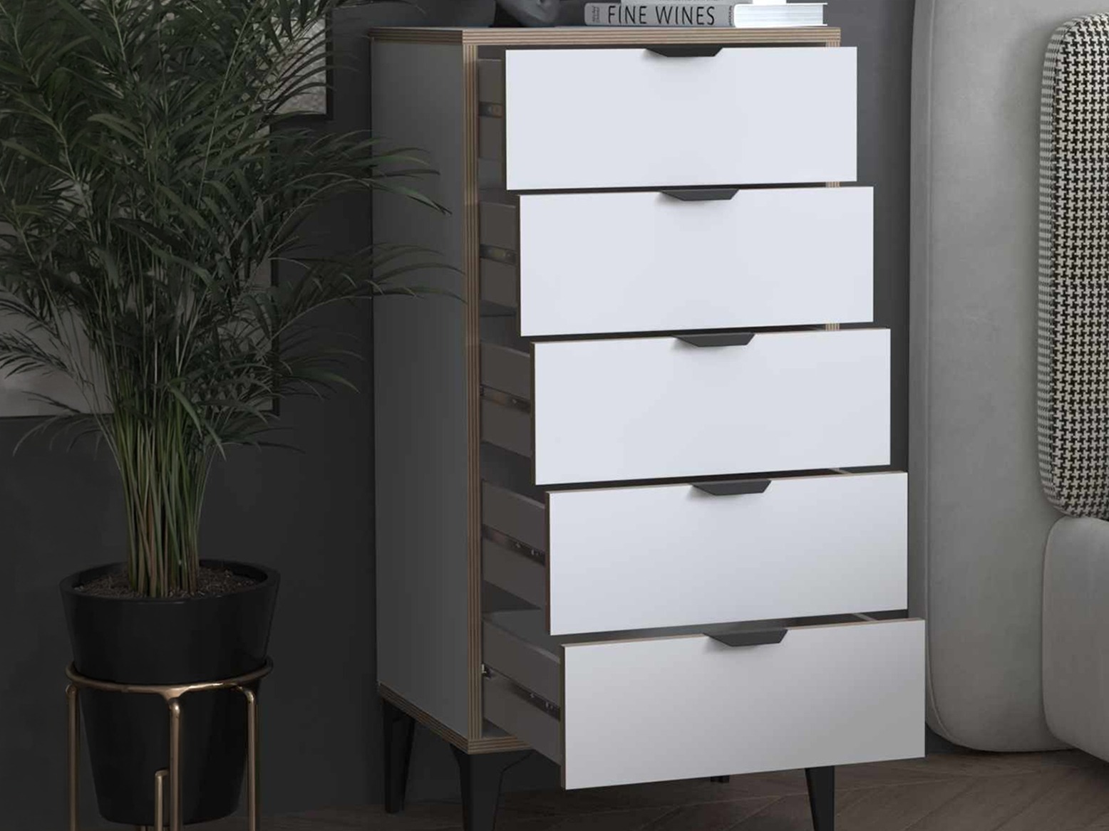 Komoda Elbtalu 107 (Belo)