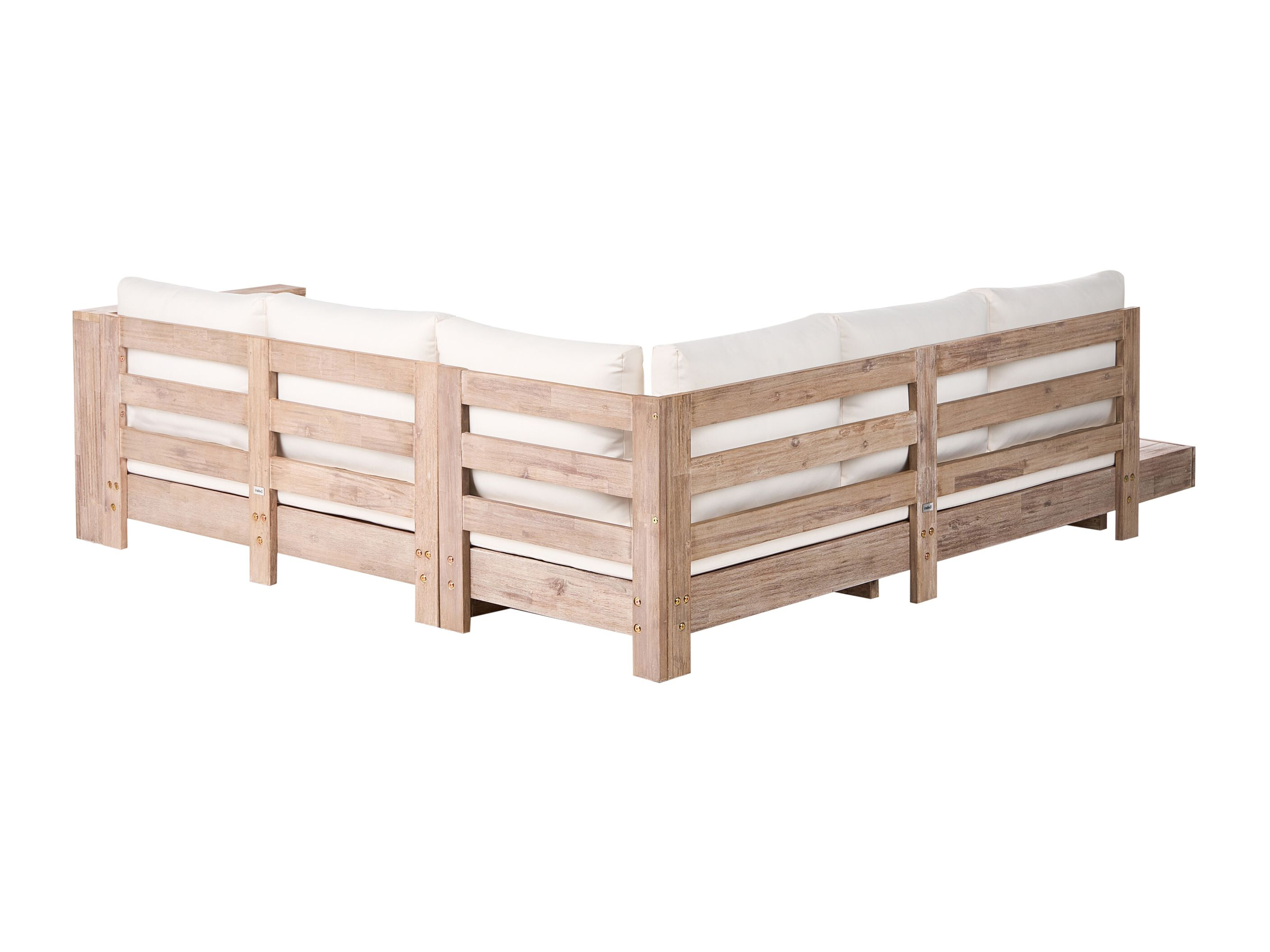 Baštenska sofa Berwyn 2548 (Belo + Akacija)