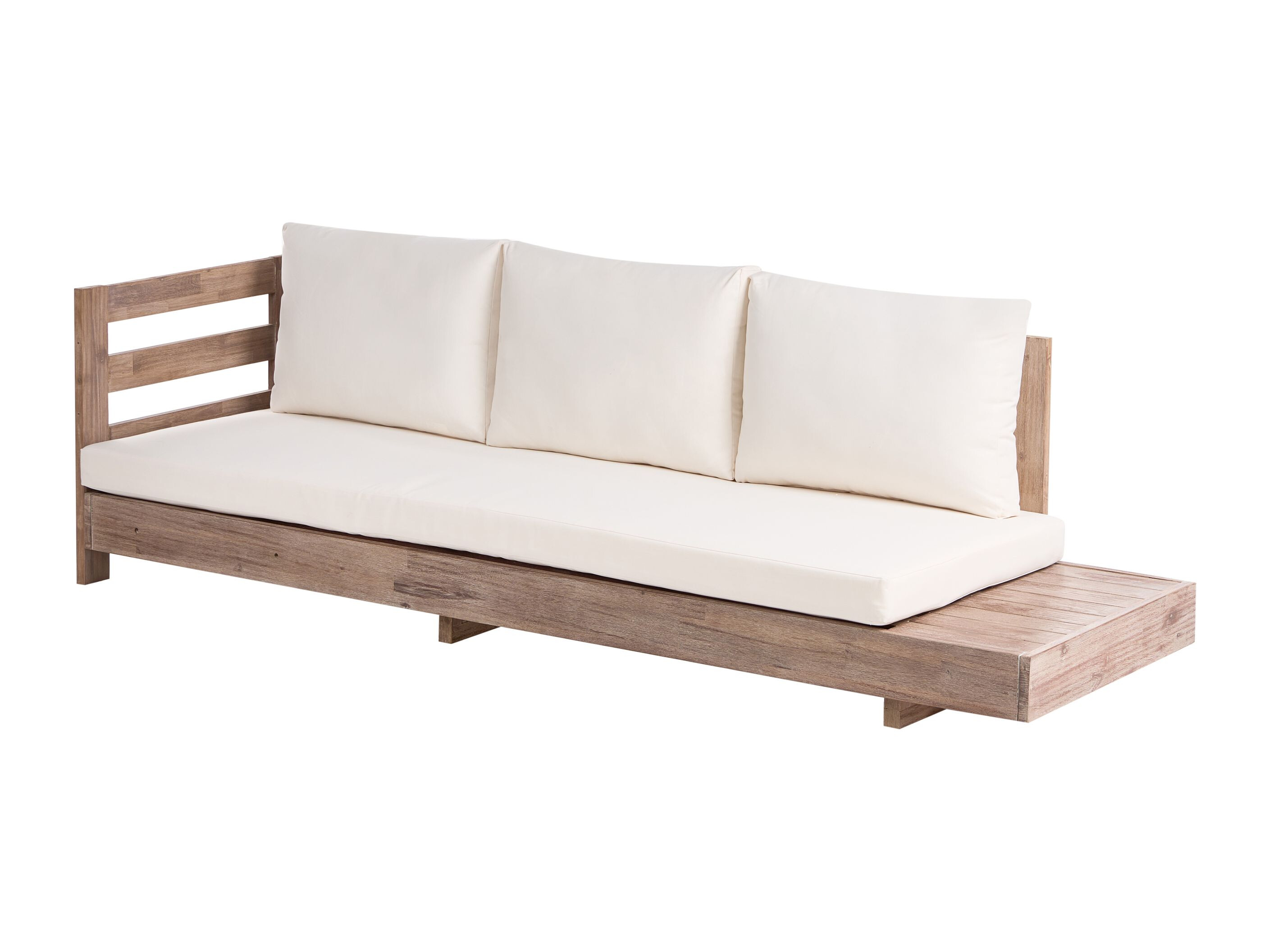 Baštenska sofa Berwyn 2548 (Belo + Akacija)