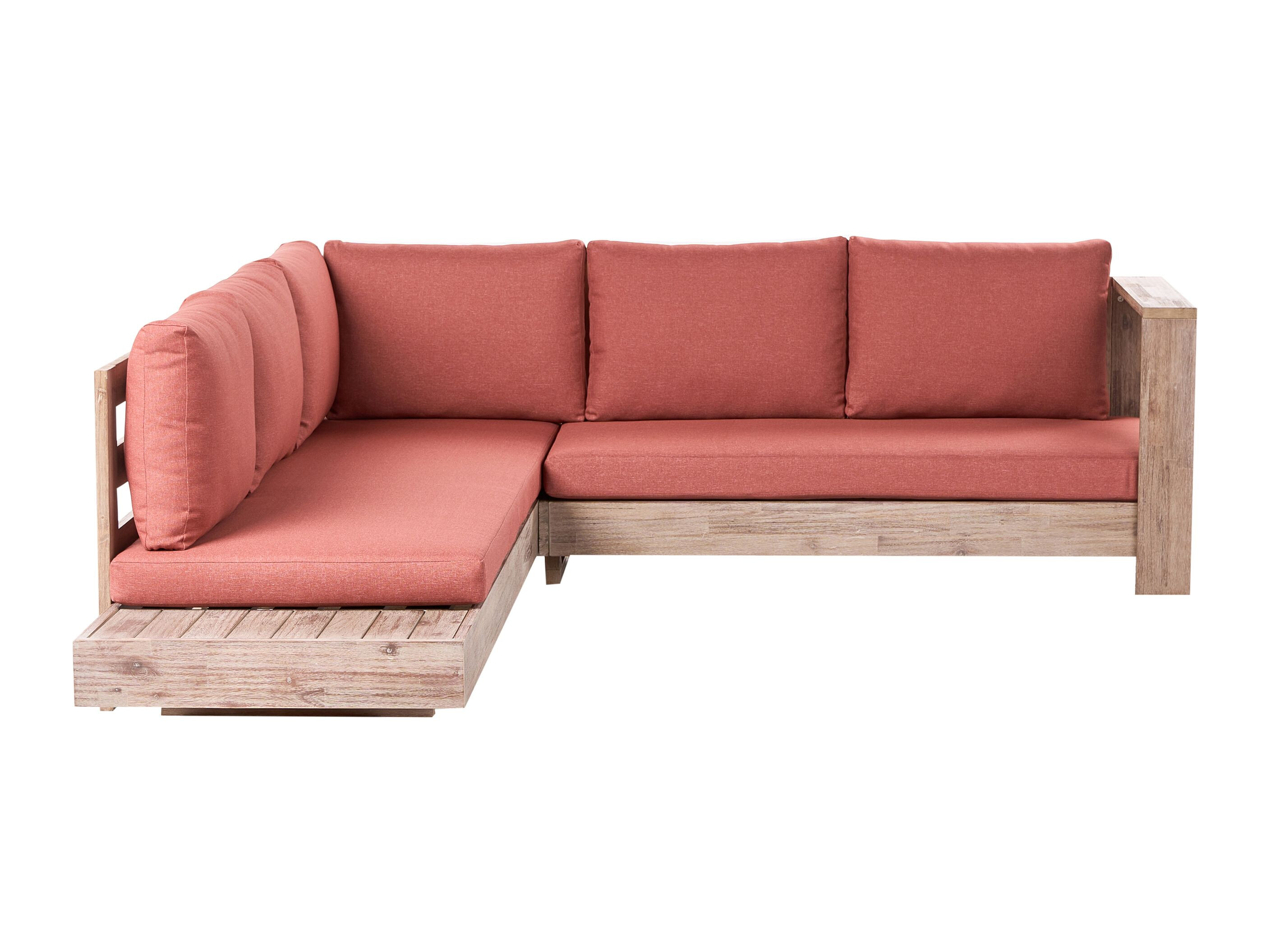 Baštenska sofa Berwyn 2548 (Crvena + Akacija)