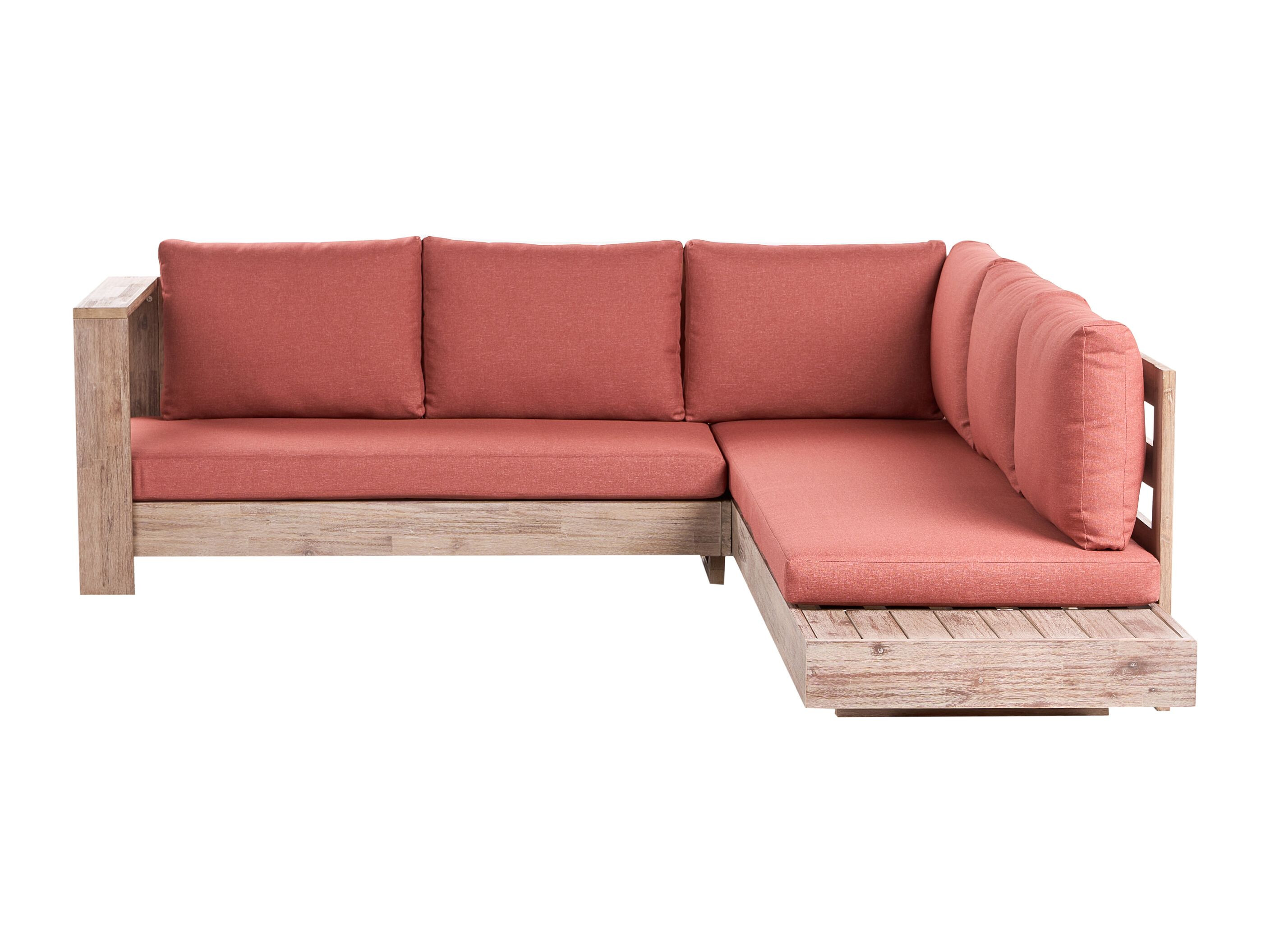 Baštenska sofa Berwyn 2548 (Crvena + Akacija)