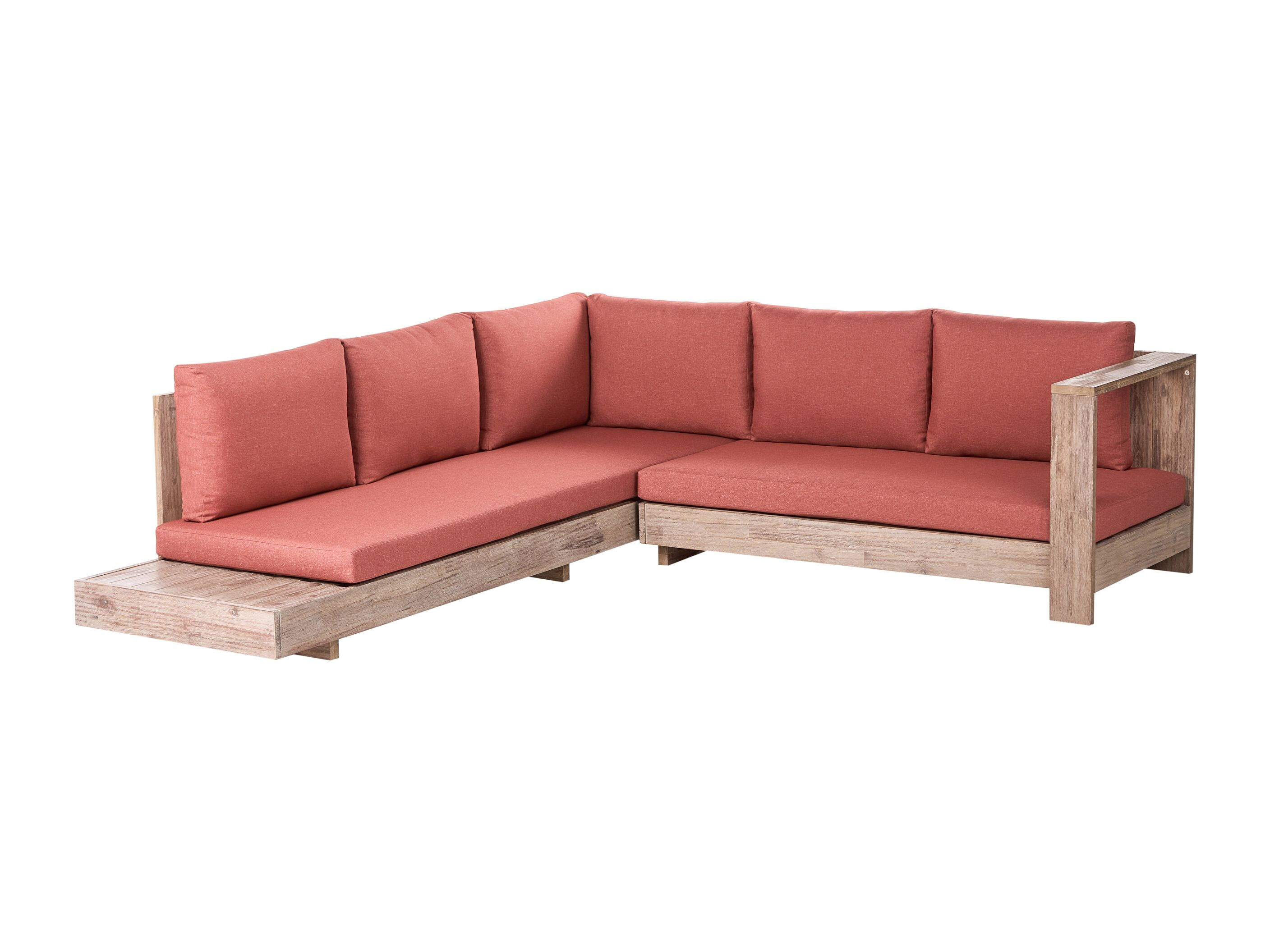 Baštenska sofa Berwyn 2548 (Crvena + Akacija)