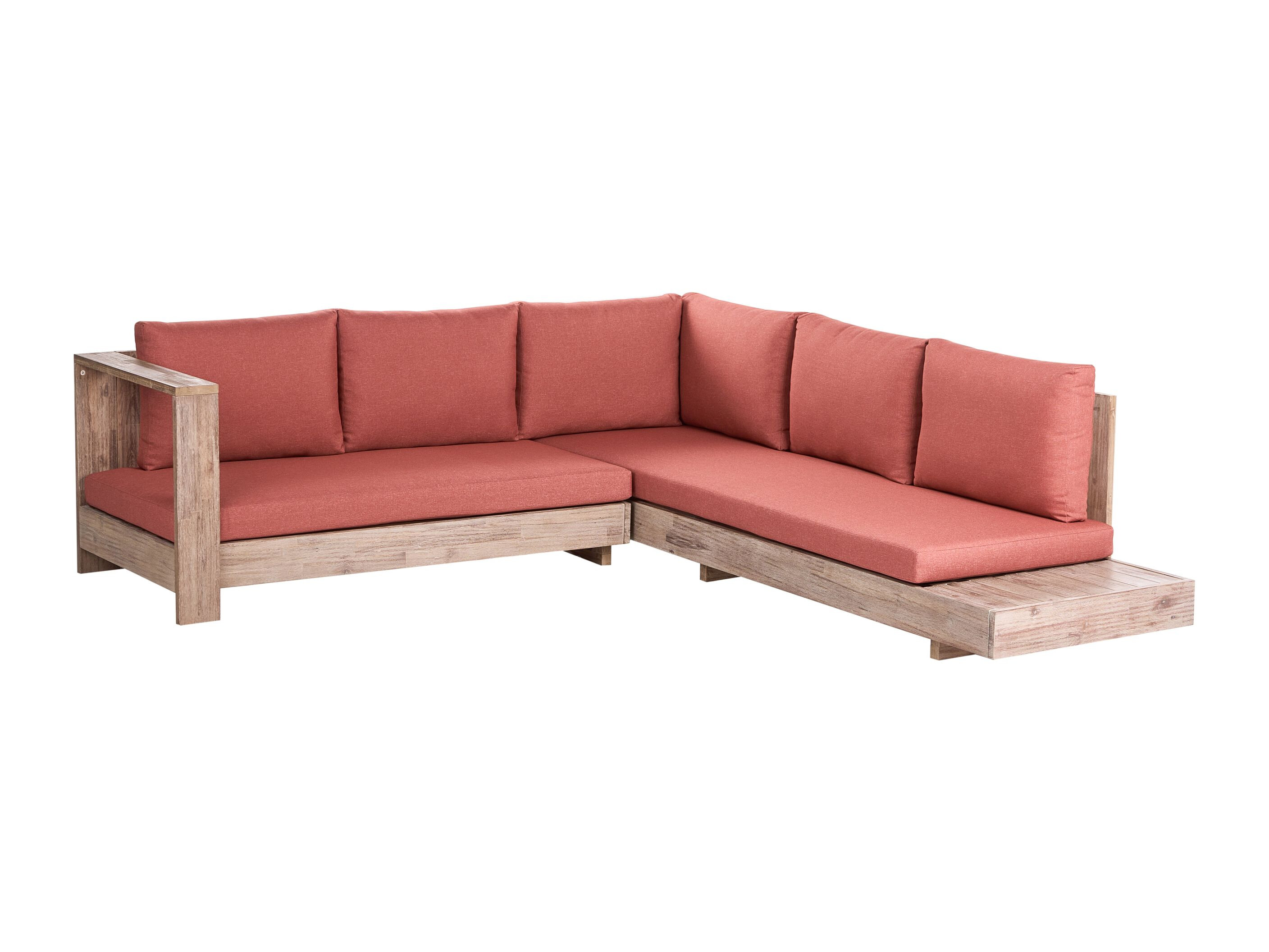 Baštenska sofa Berwyn 2548 (Crvena + Akacija)