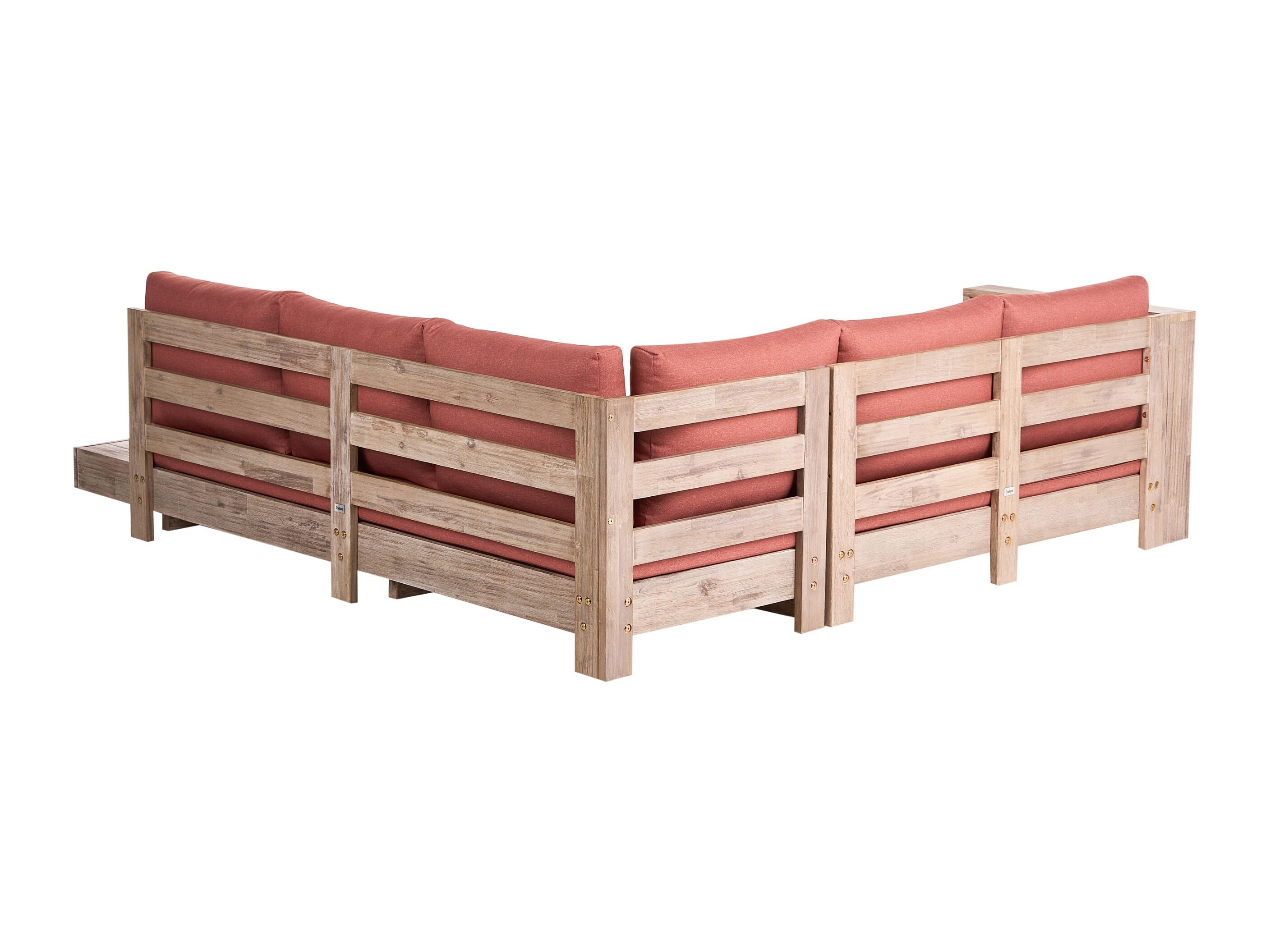 Baštenska sofa Berwyn 2548 (Crvena + Akacija)