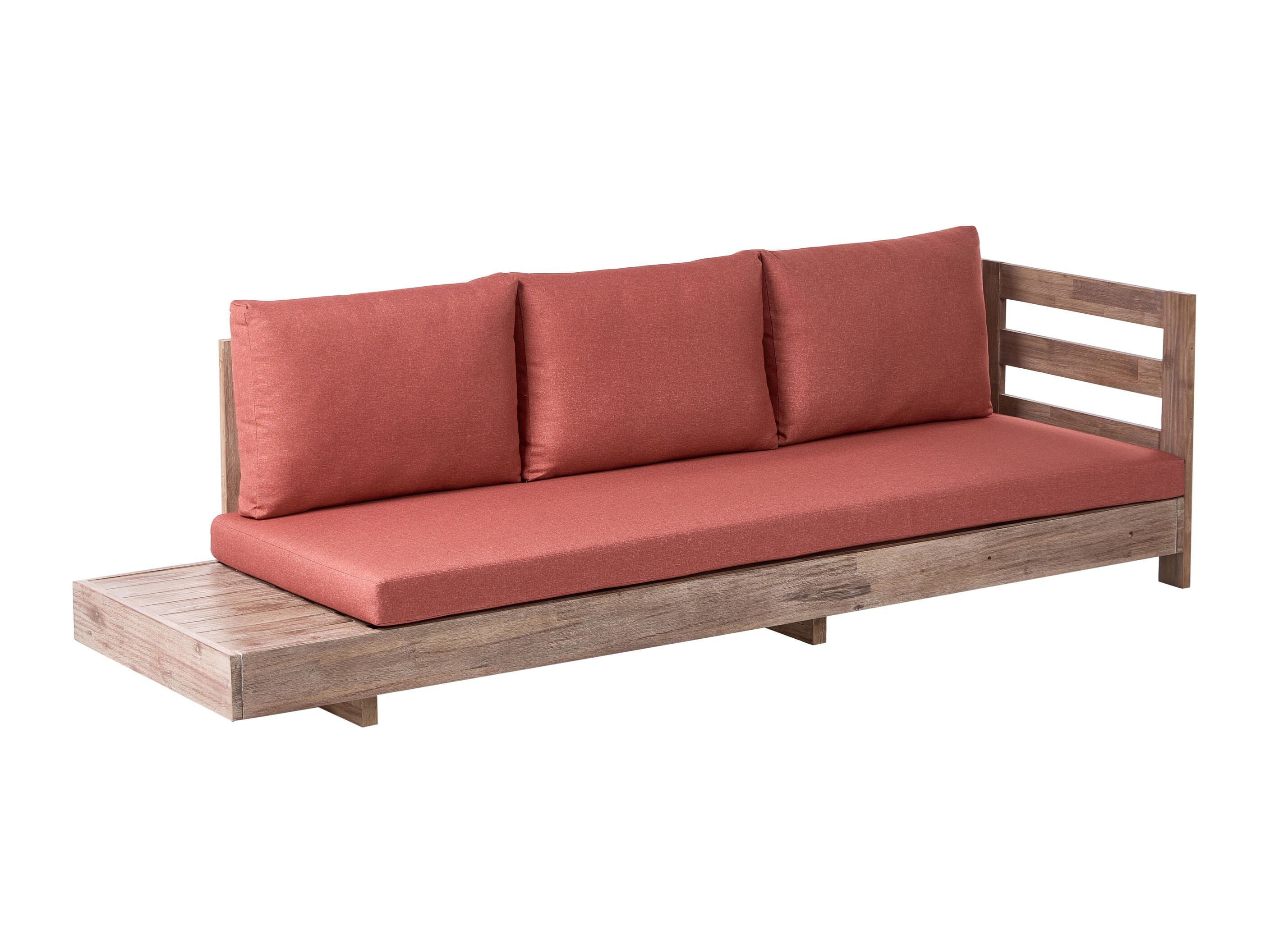 Baštenska sofa Berwyn 2548 (Crvena + Akacija)