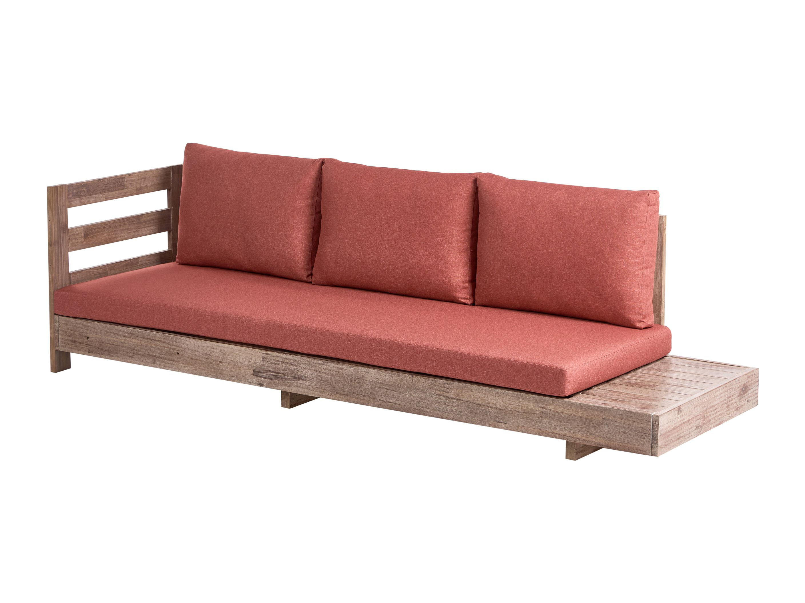 Baštenska sofa Berwyn 2548 (Crvena + Akacija)