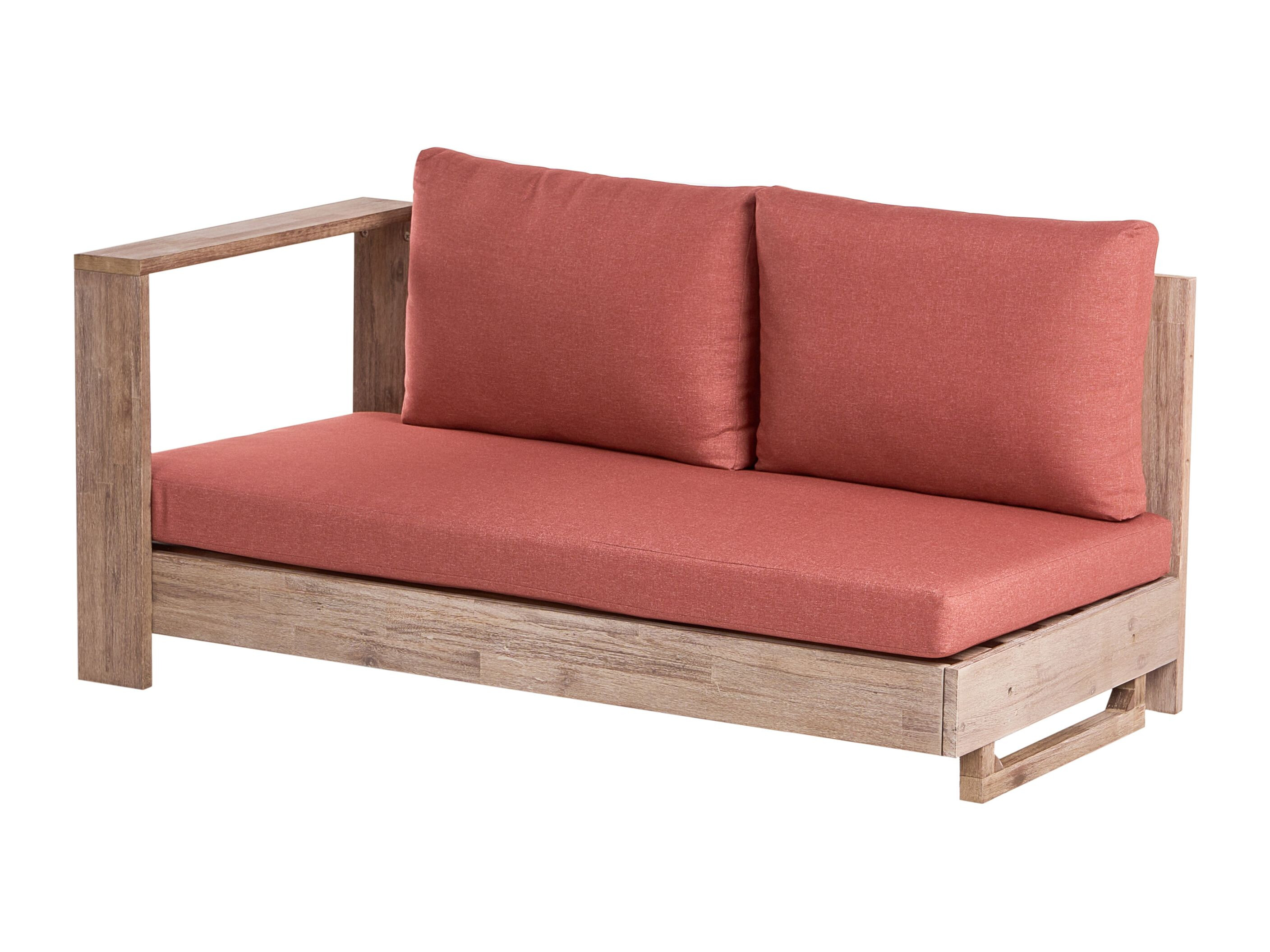 Baštenska sofa Berwyn 2548 (Crvena + Akacija)