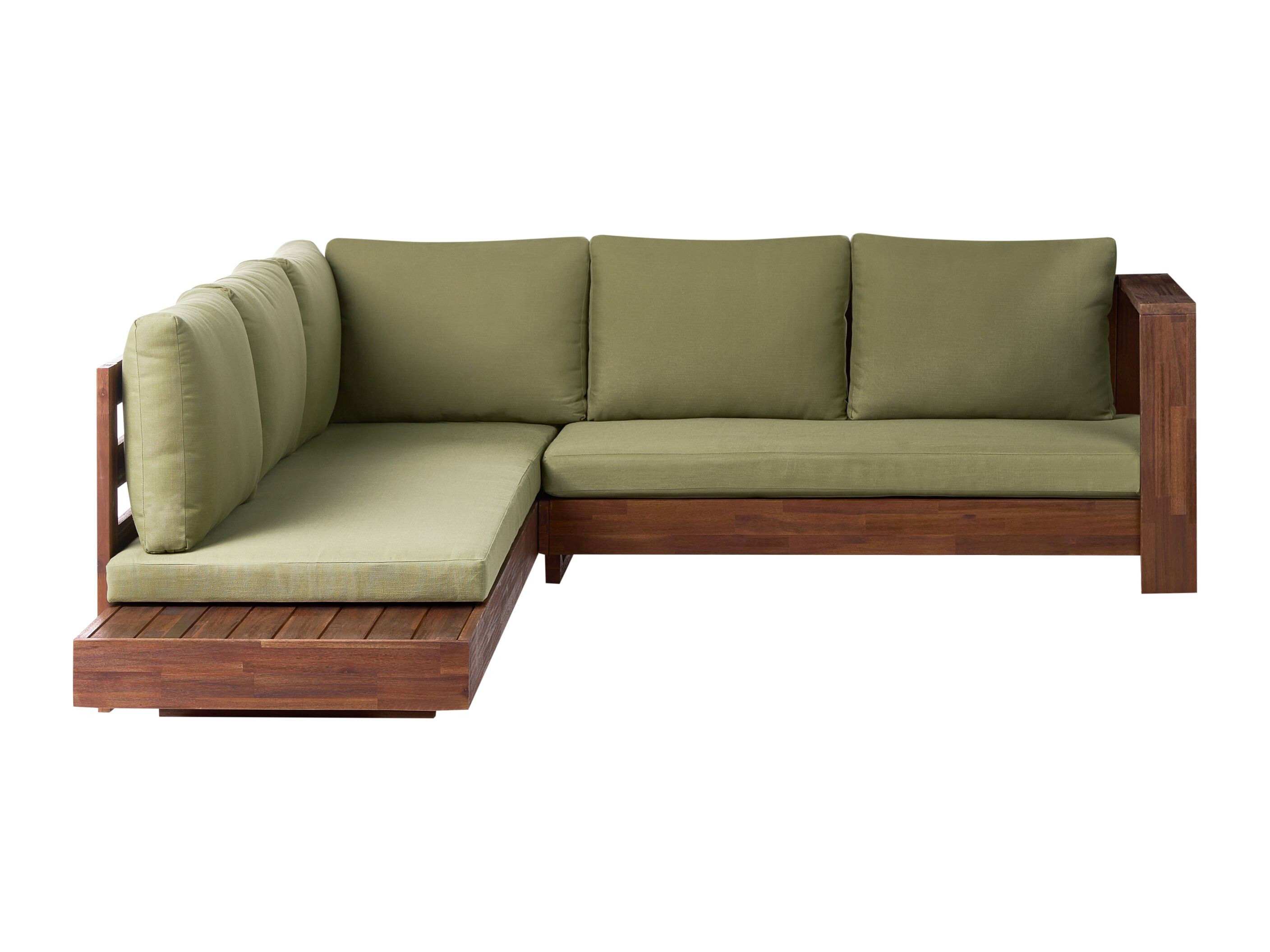 Baštenska sofa Berwyn 2548 (Zelena + Akacija)