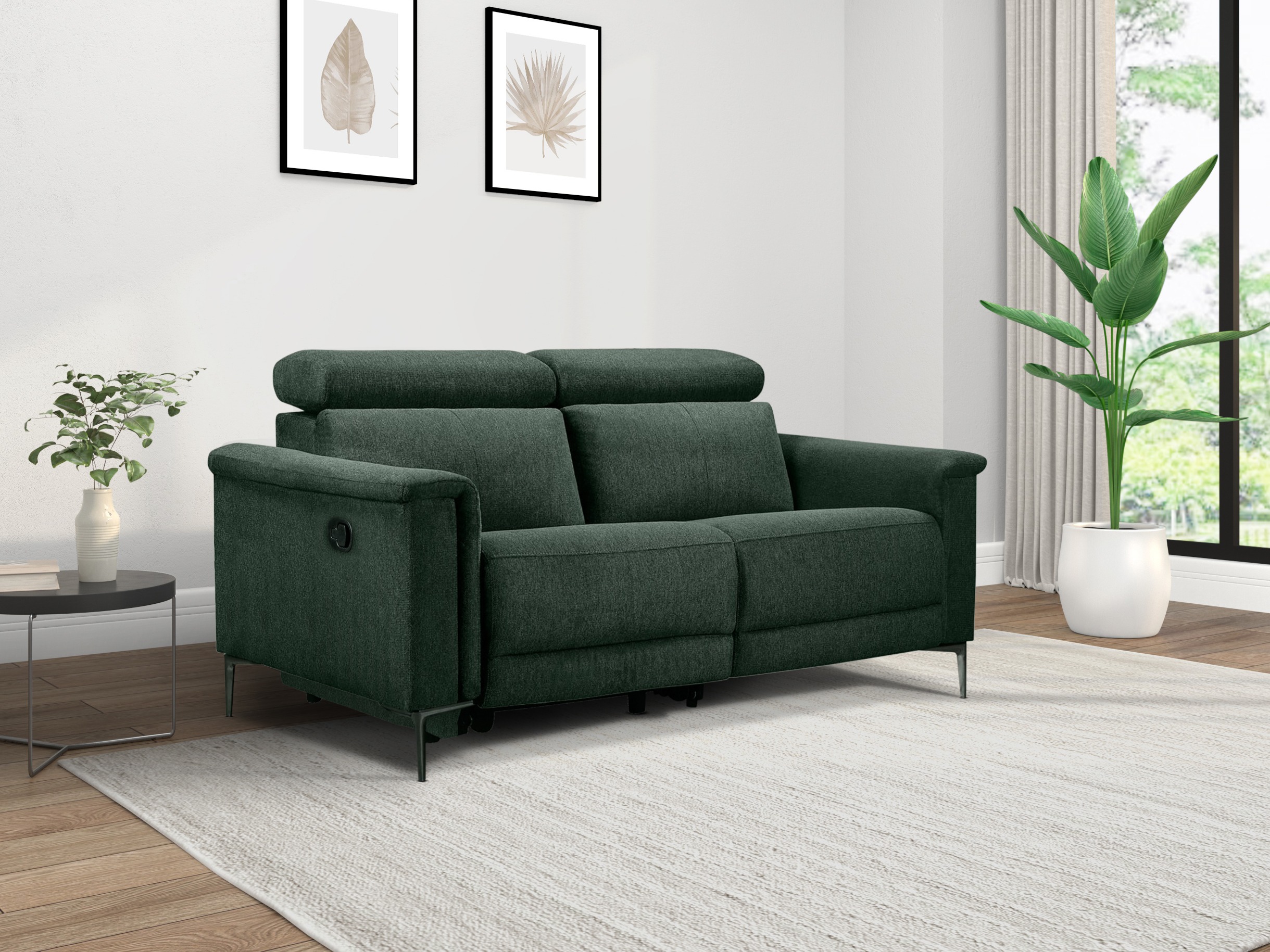 Relaks sofa Evamare 100 (Tamno zelena)