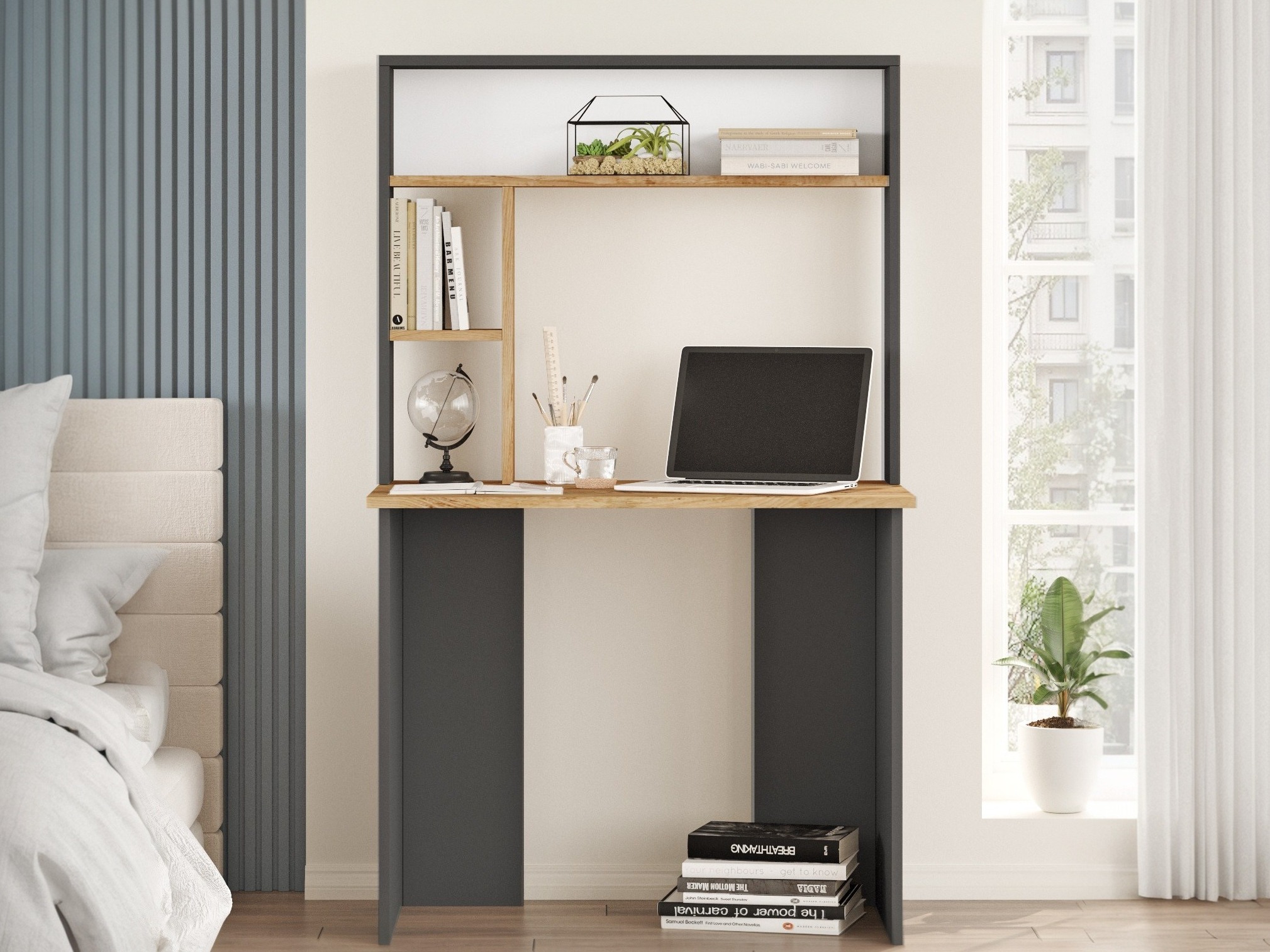 Kancelarijski sto Asheboro 117 (Antracit + Bor)