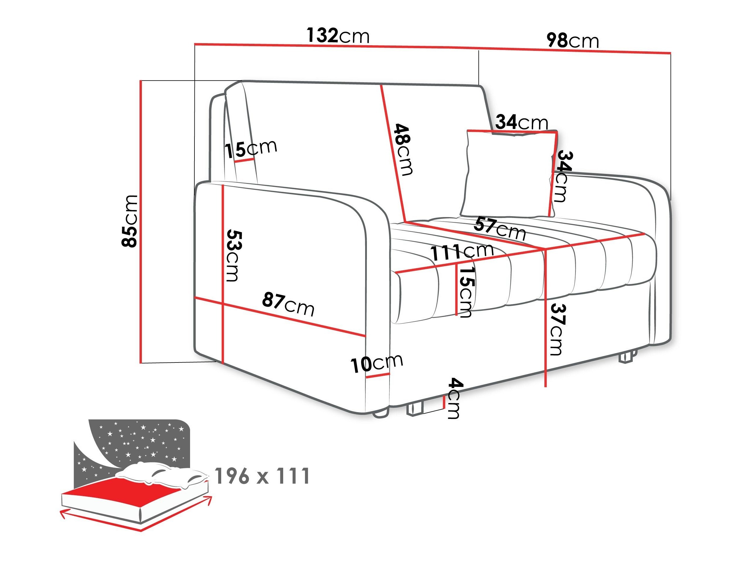 Sofa na razvlačenje Columbus 259 (Polo 889)