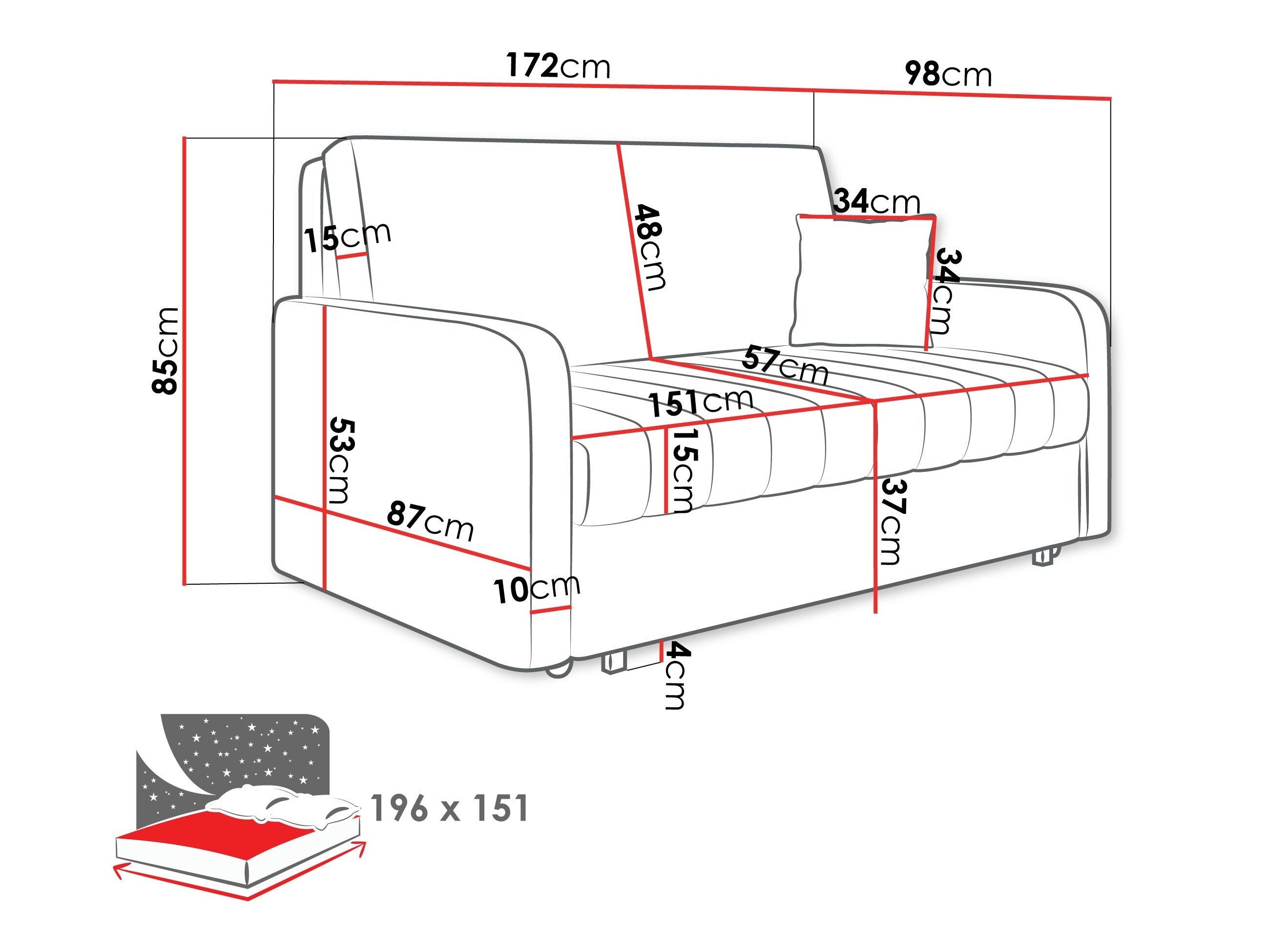 Sofa na razvlačenje Columbus 261 (Polo 875)