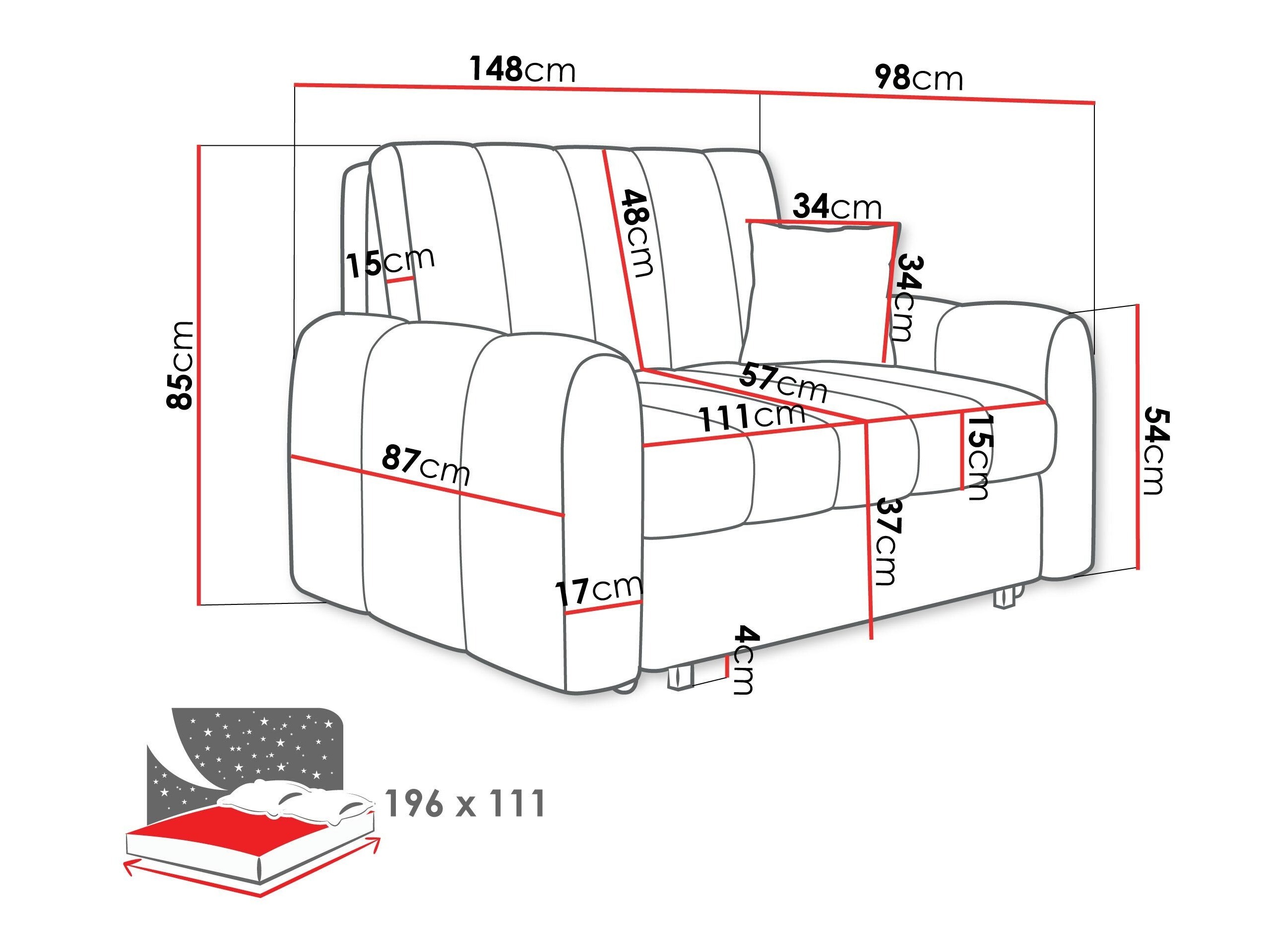 Sofa na razvlačenje Columbus 263 (Lumo 75)