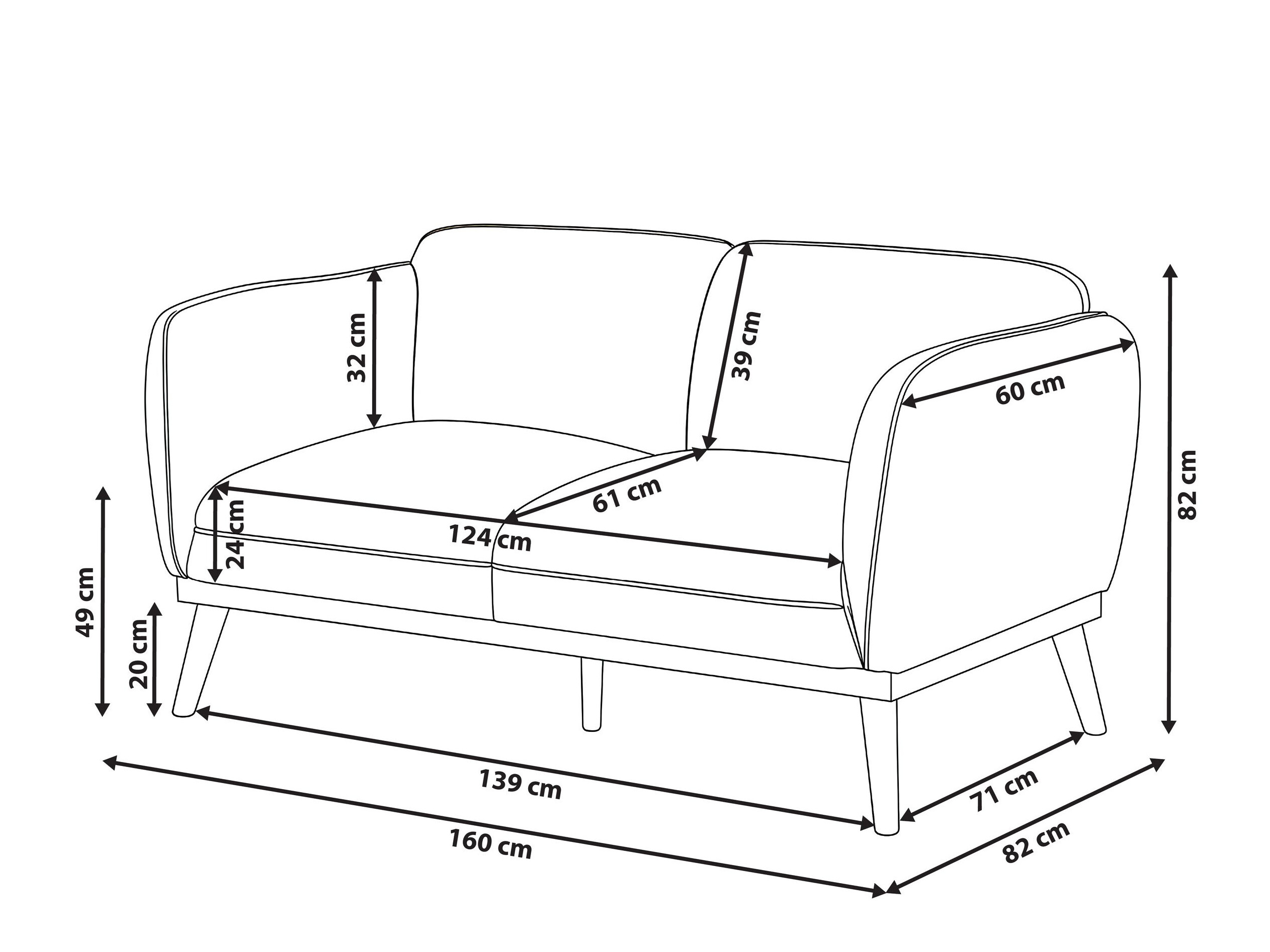 Sofa Berwyn 3342 (Belo)