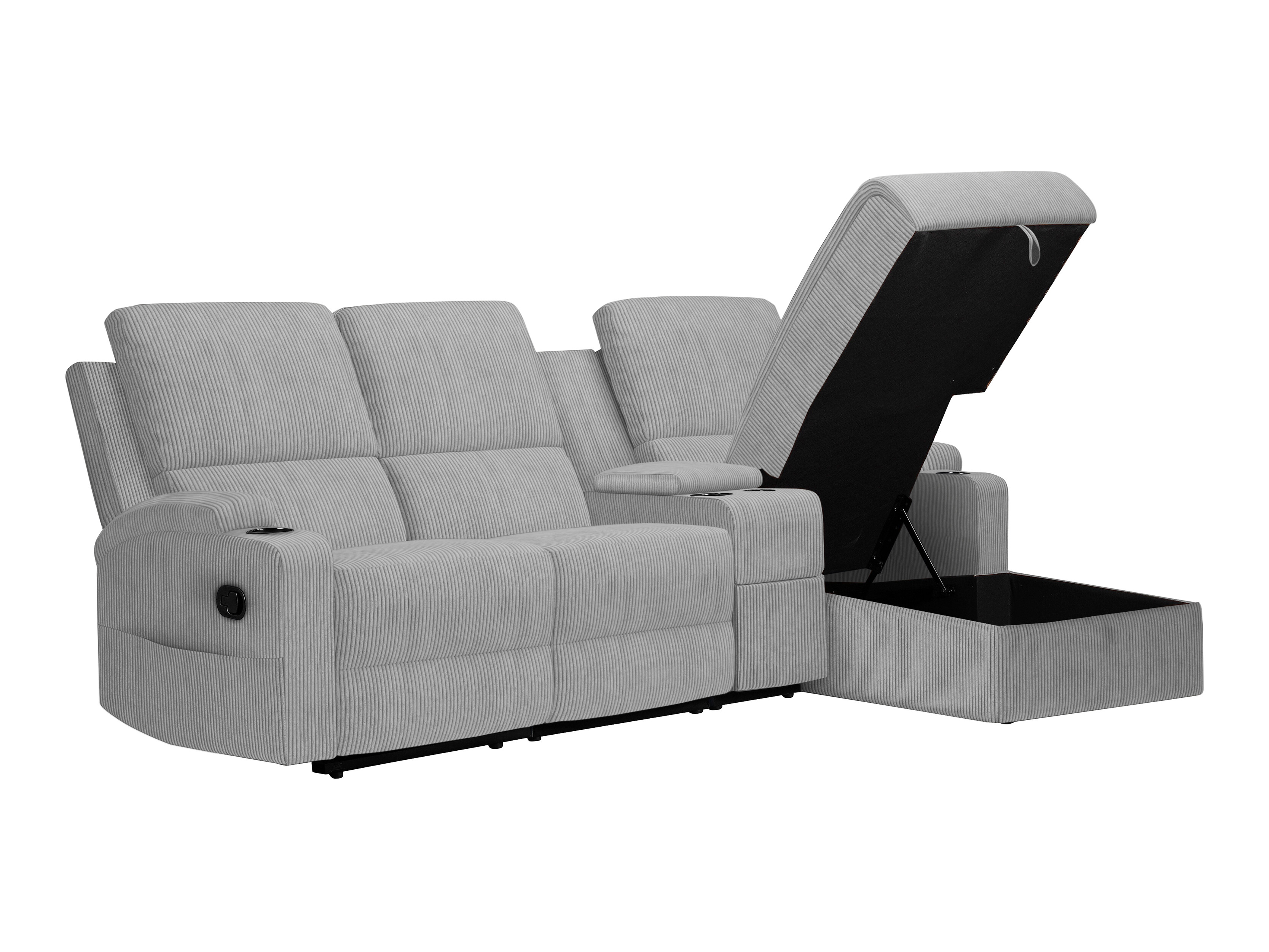 Ugaona relaks garnitura Denton 1568 (Sivo)